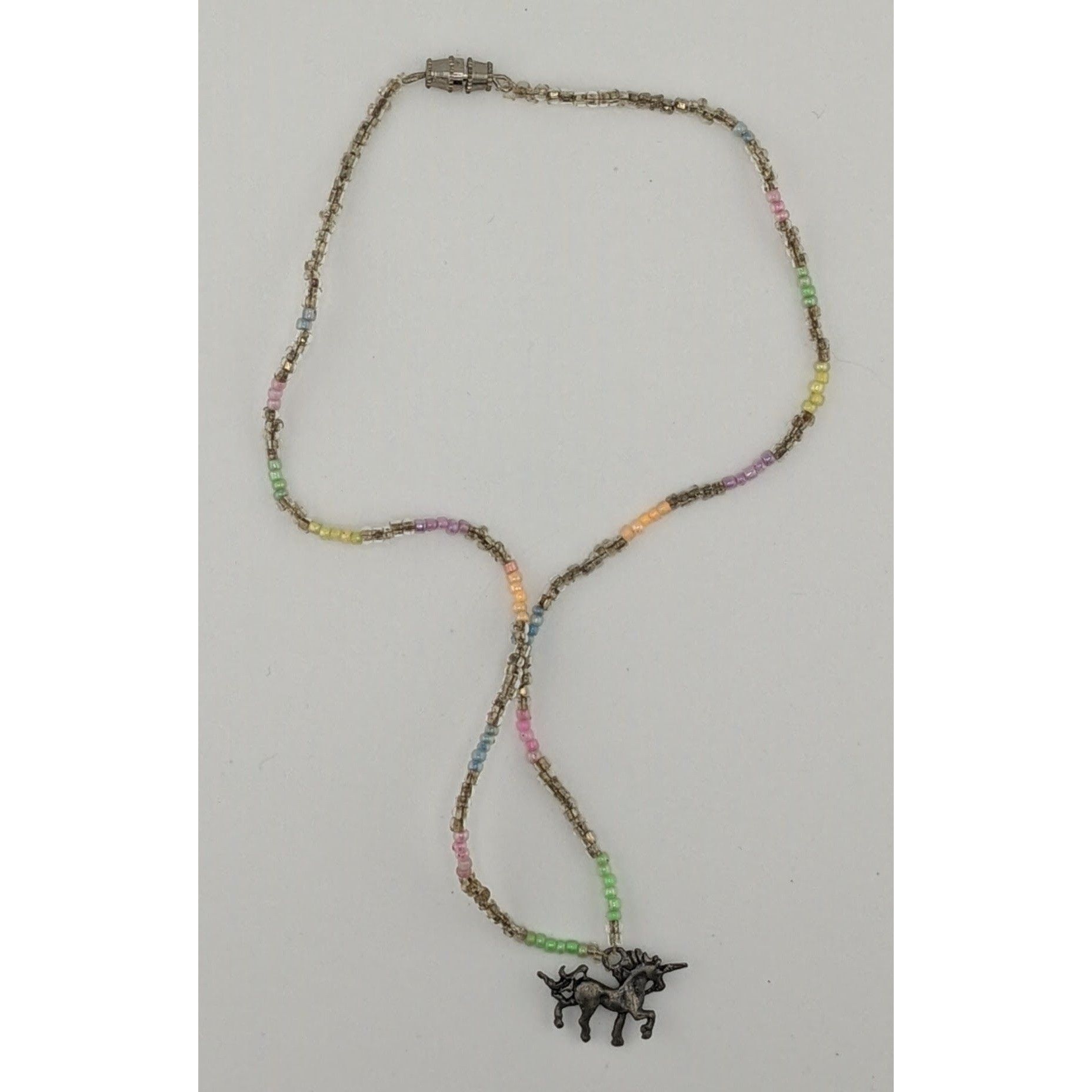 Handmade Handmade Pastel Glass Beaded Unicorn Pendant Necklace Size ONE SIZE - 5 Thumbnail