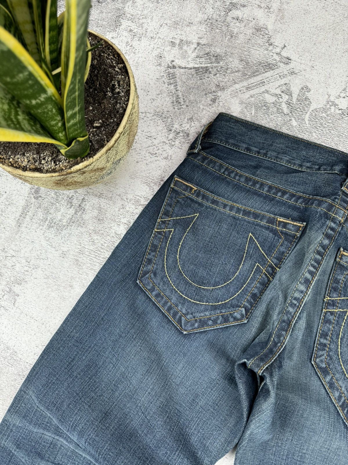 True Religion Vintage Distressed Y2K Avant Gard Rare True Religion Jeans Size US 29 - 15 Thumbnail