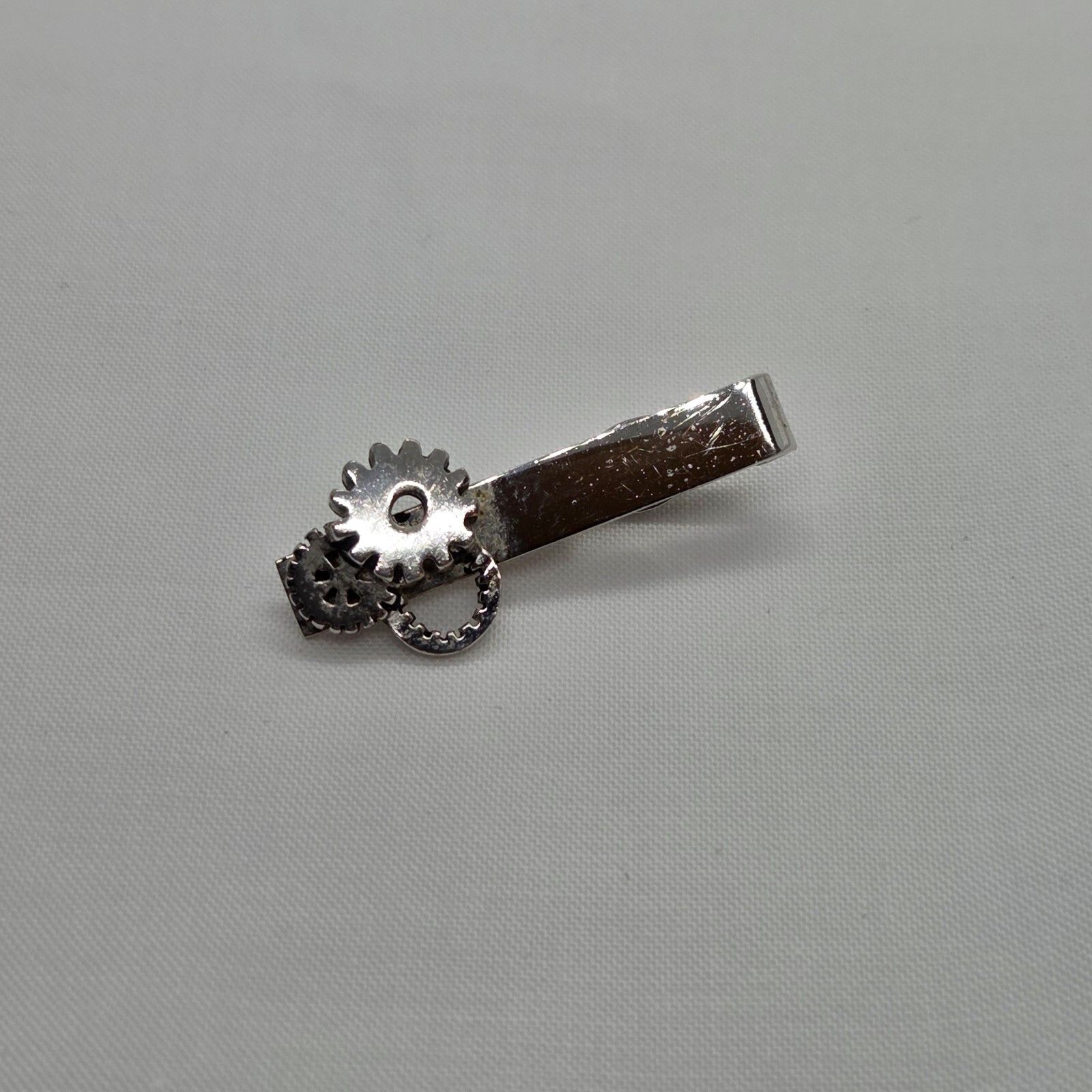 Vintage Swank Silver-Tone Cog/Gear Tie Bar, Men's — image 2 of 4