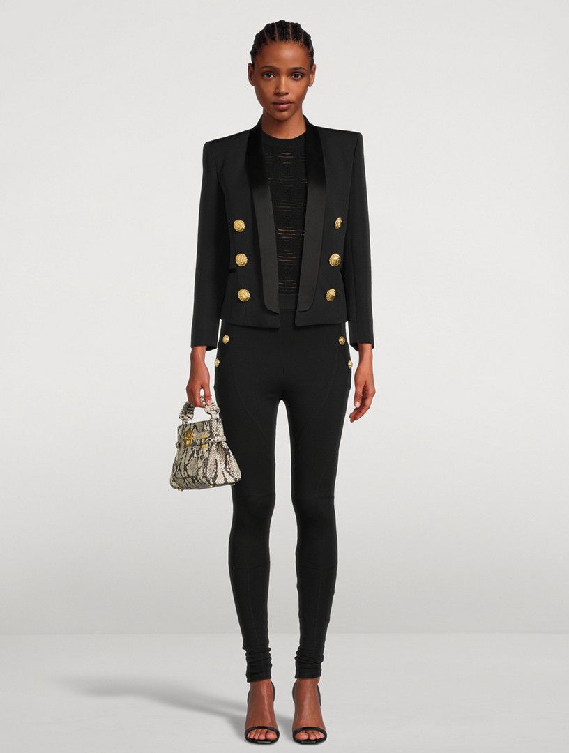 Balmain o1s1wg110825 Textured Body Top in Black Size S / US 4 / IT 40 - 5 Thumbnail