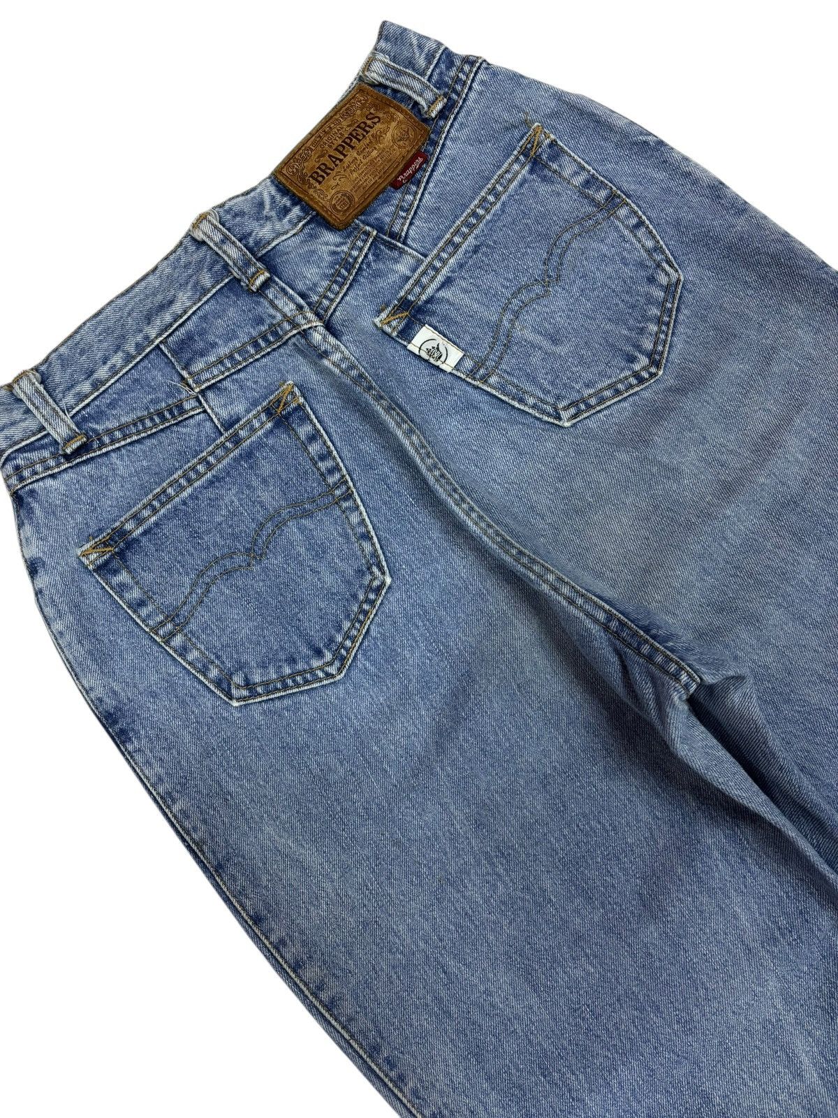 Big John × Japanese Brand Vintage Brappers Blue Washed Loose Fit Jeans Size 26" / US 2 / IT 38 - 4 Thumbnail