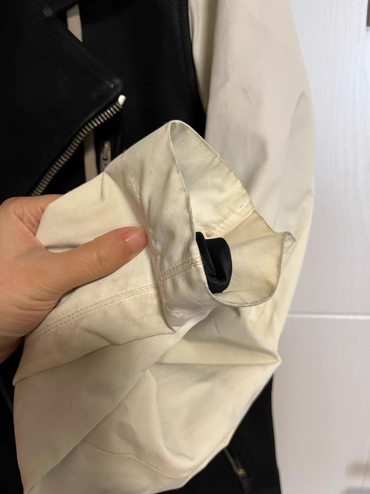 Rick Owens Rick Owens 13 Black White Colorblock Leather Jacket IT52 Size US L / EU 52-54 / 3 - 7 Thumbnail