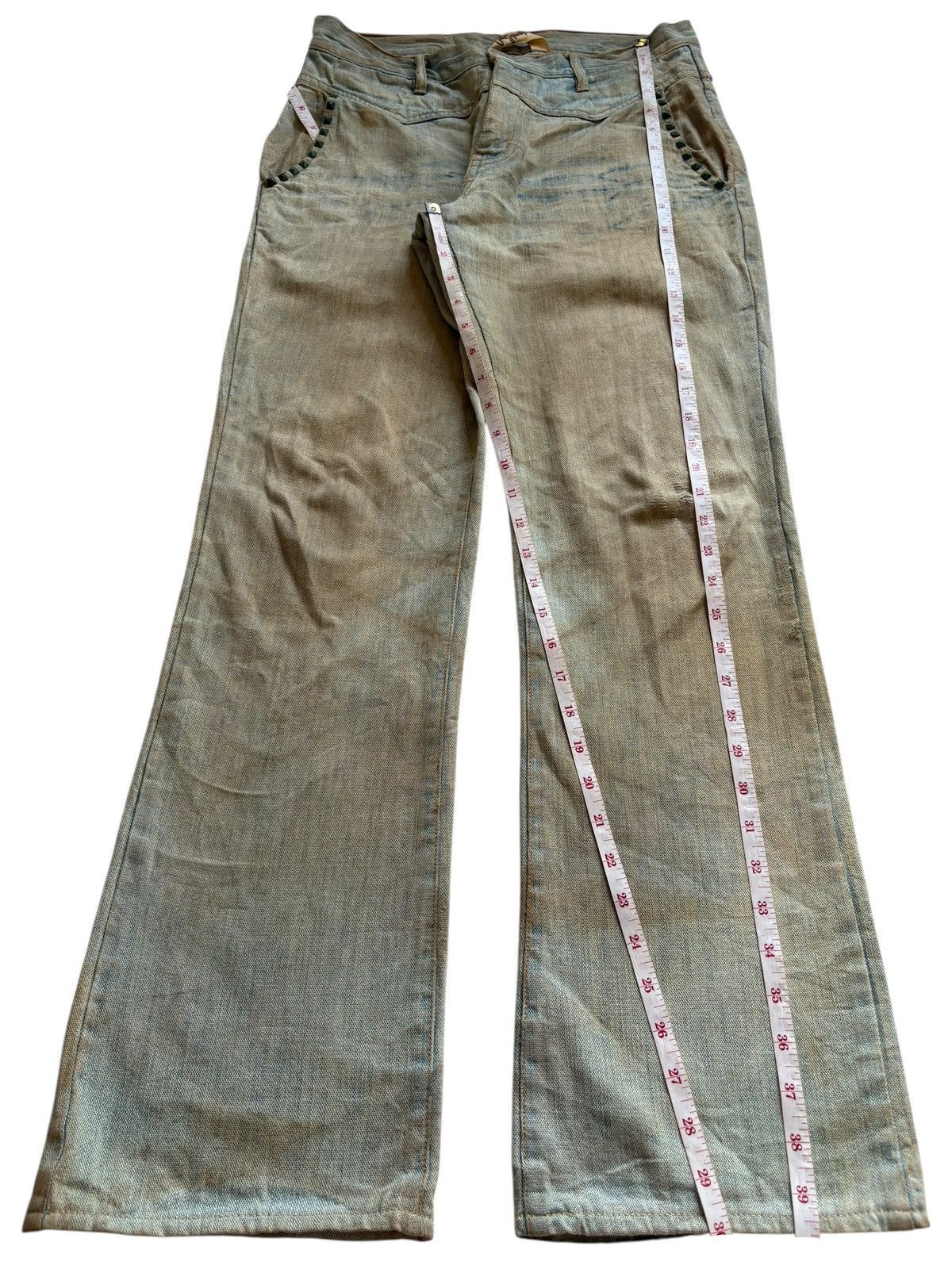 If Six Was Nine Vintage Japanese Brand Rusty Mud Wash Distressed Flare Jeans Size US 30 / EU 46 - 14 Thumbnail