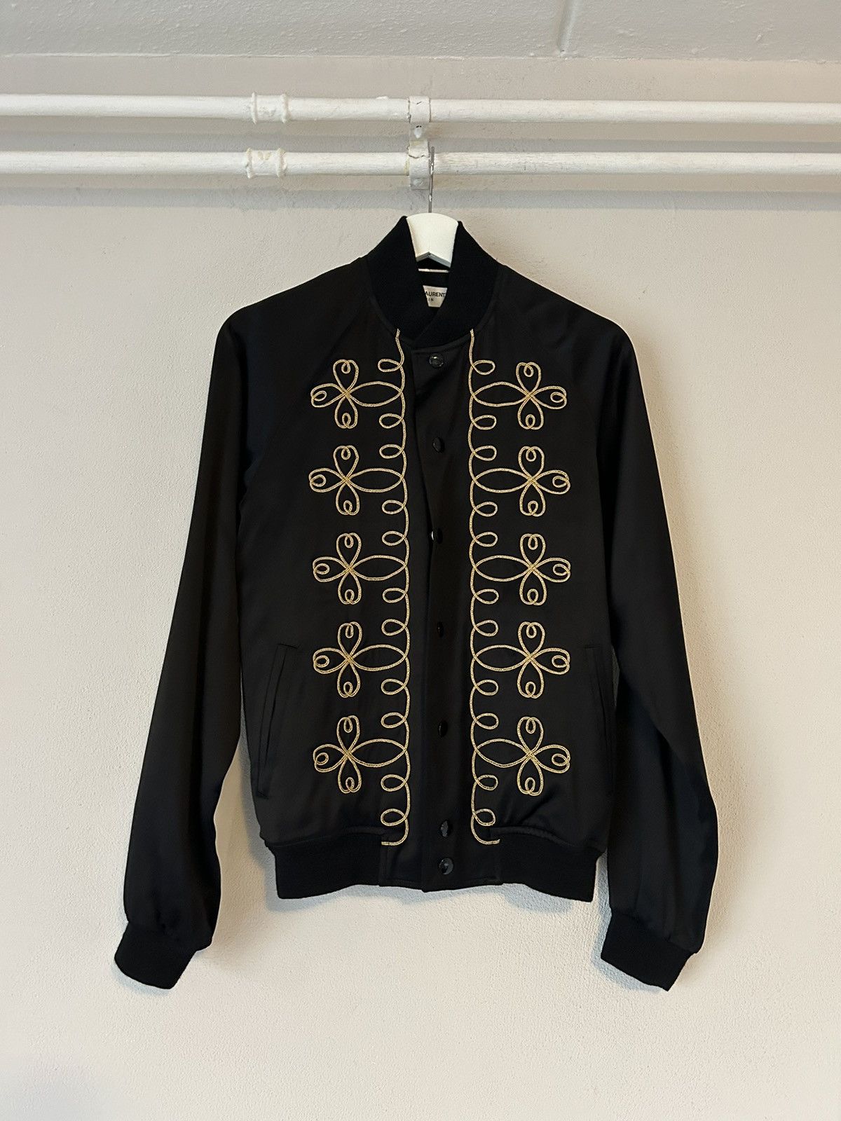 Saint Laurent Paris BNWT Gold Embroidered Psych Rock Bomber Size US S / EU 44-46 / 1 - 4 Thumbnail