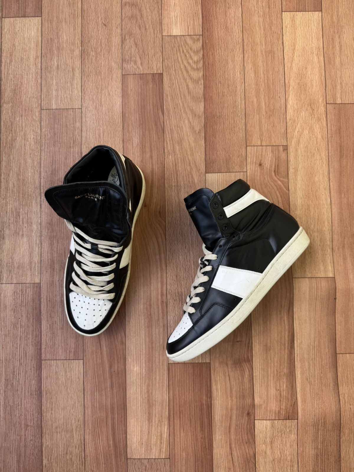 Saint Laurent Paris Saint Laurent SL/01H hightop sneakers Size US 7.5 / EU 40-41 - 3 Thumbnail