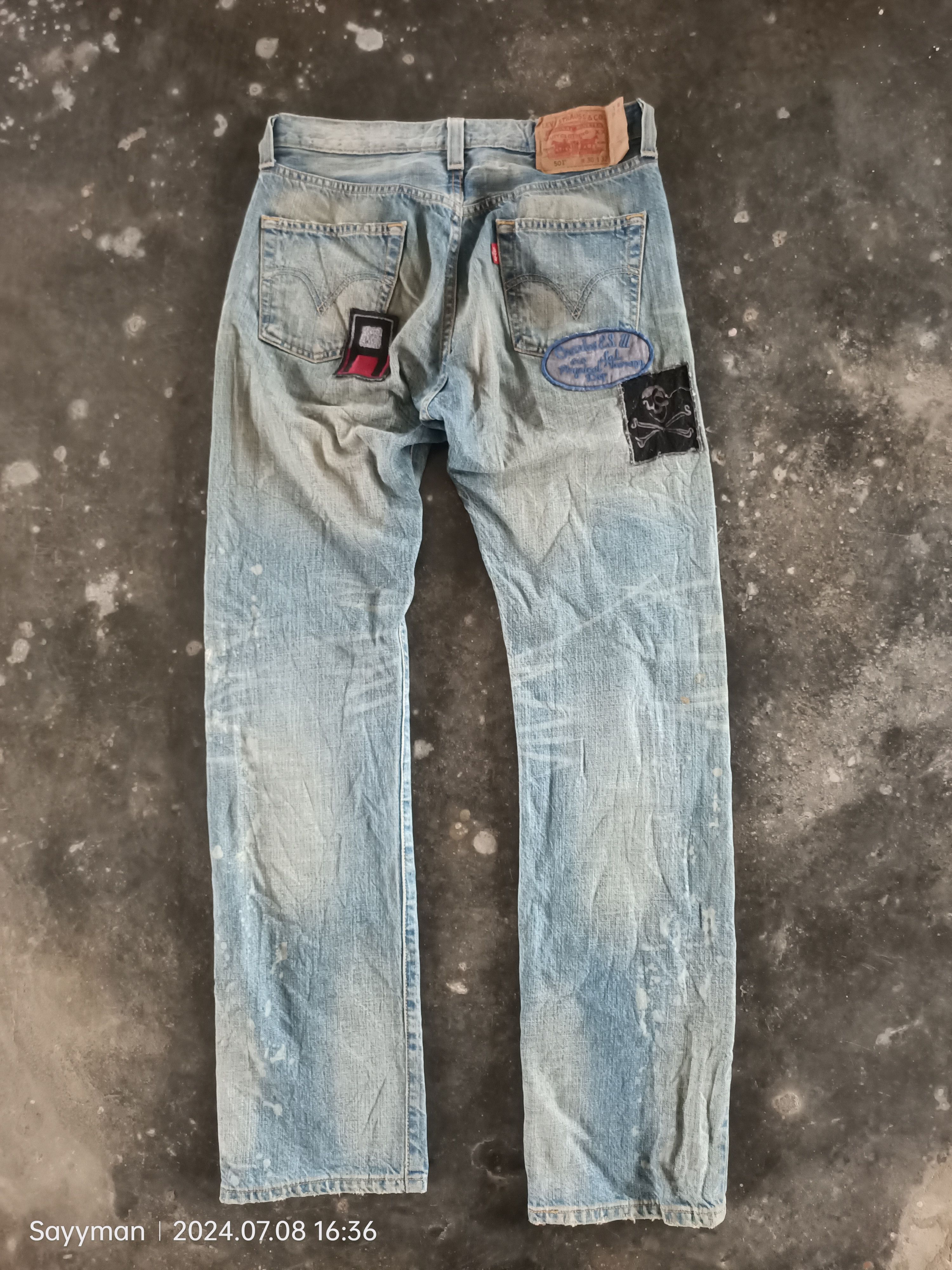 Levi's × Vintage VINTAGE LEVIS 501 DISTRESSED JEANS Size US 30 / EU 46 - 5 Thumbnail