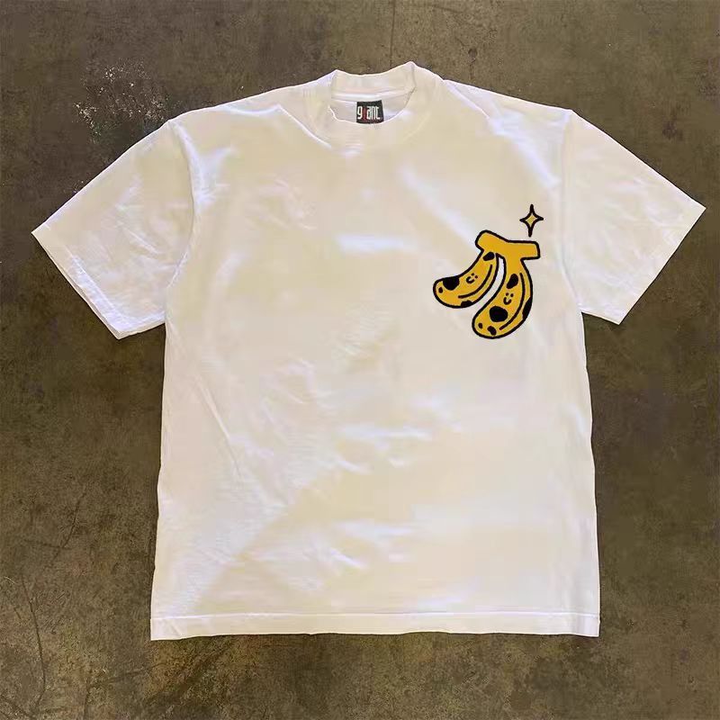 Japanese Brand White casual retro banana print cotton t-shirt Size US M / EU 48-50 / 2 - 2 Thumbnail