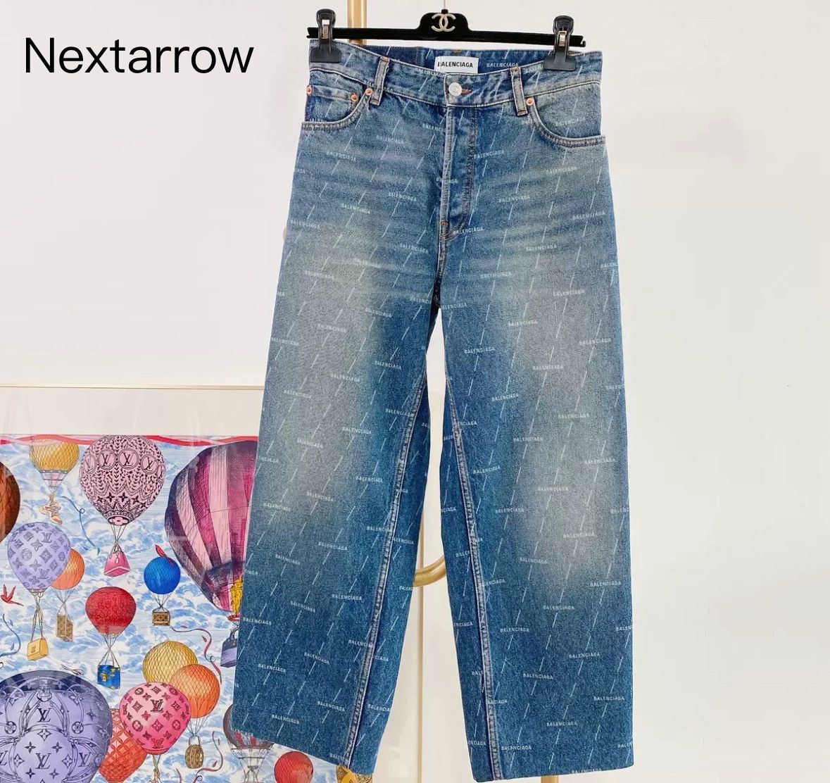 Balenciaga Balenciaga letter jeans2412-Nextarrow Size US 27 - 1 Thumbnail
