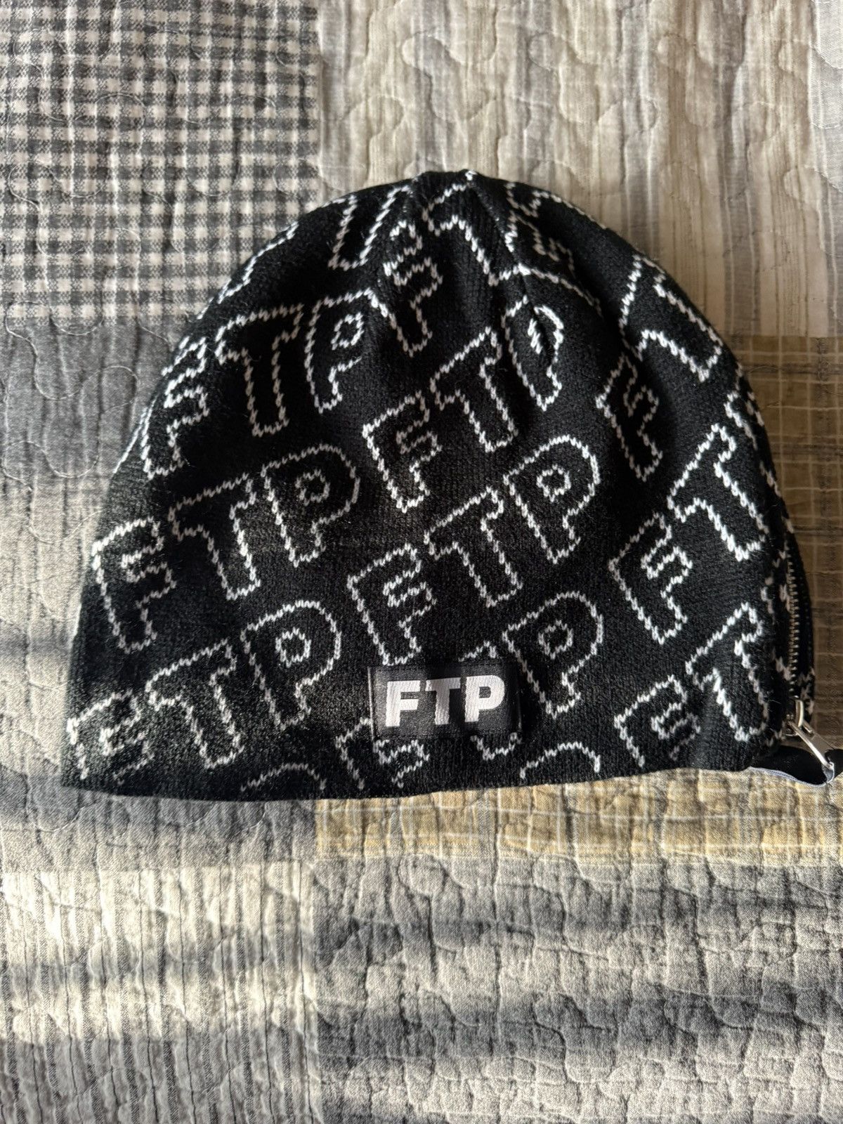Fuck The Population FTP Zipper Beanie Black NEW Size ONE SIZE - 1 Thumbnail
