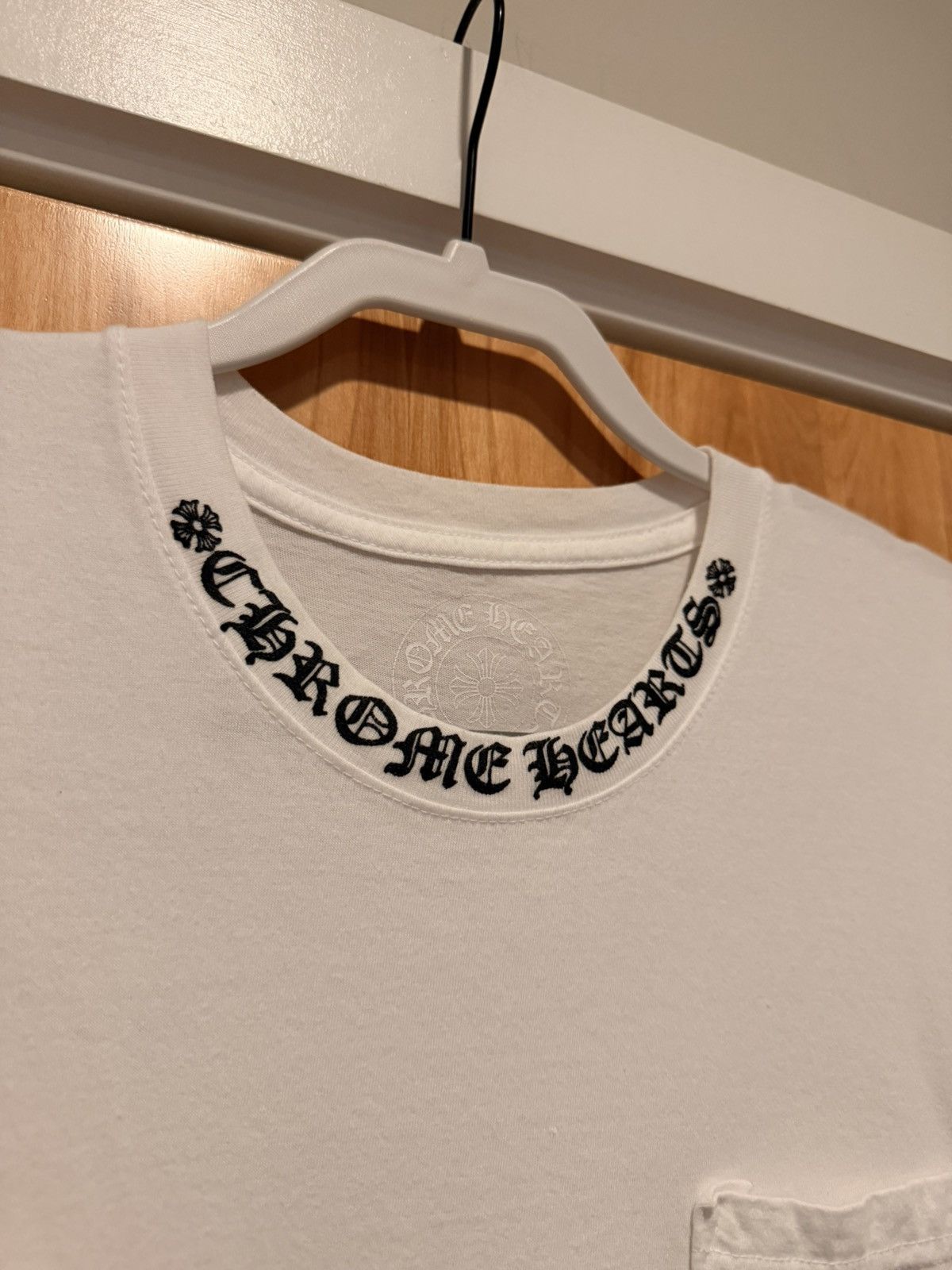 Chrome Hearts Chrome Hearts Classic Neck Logo Print Tee White Size Large Size US L / EU 52-54 / 3 - 1 Thumbnail
