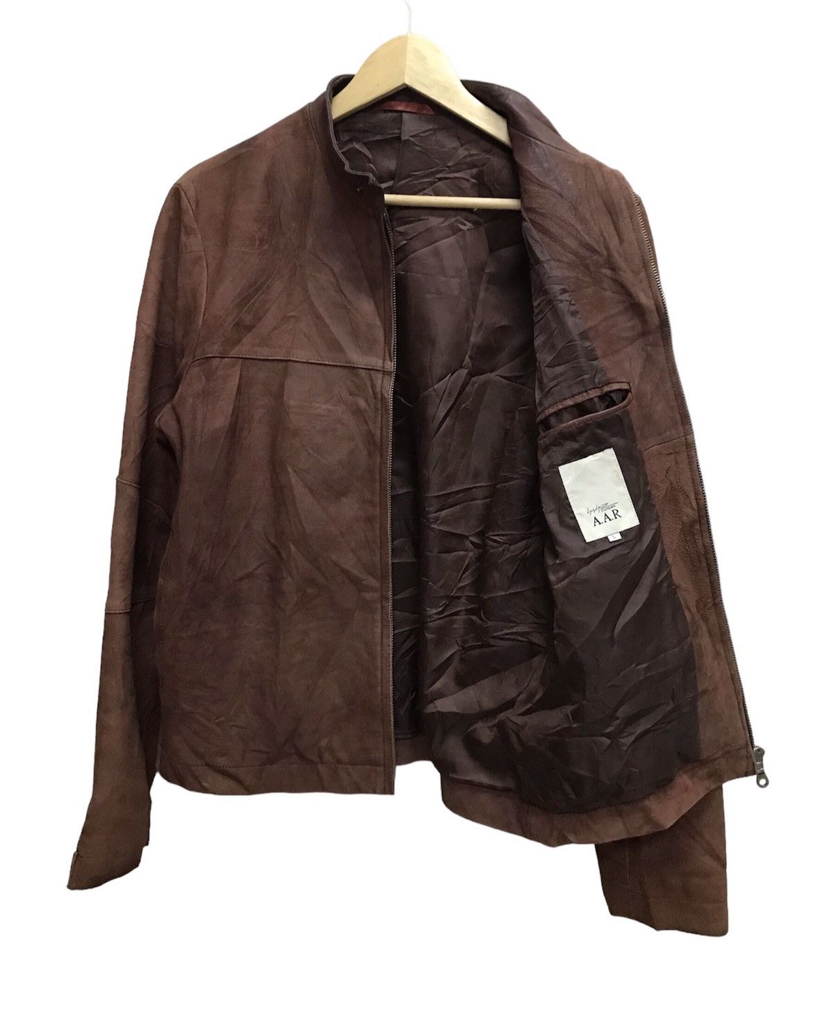 Yohji Yamamoto VINTAGE YOHJI YAMAMOTO D’URBAN A.A.R. BROWN LEATHER JACKET Size US S / EU 44-46 / 1 - 1 Thumbnail