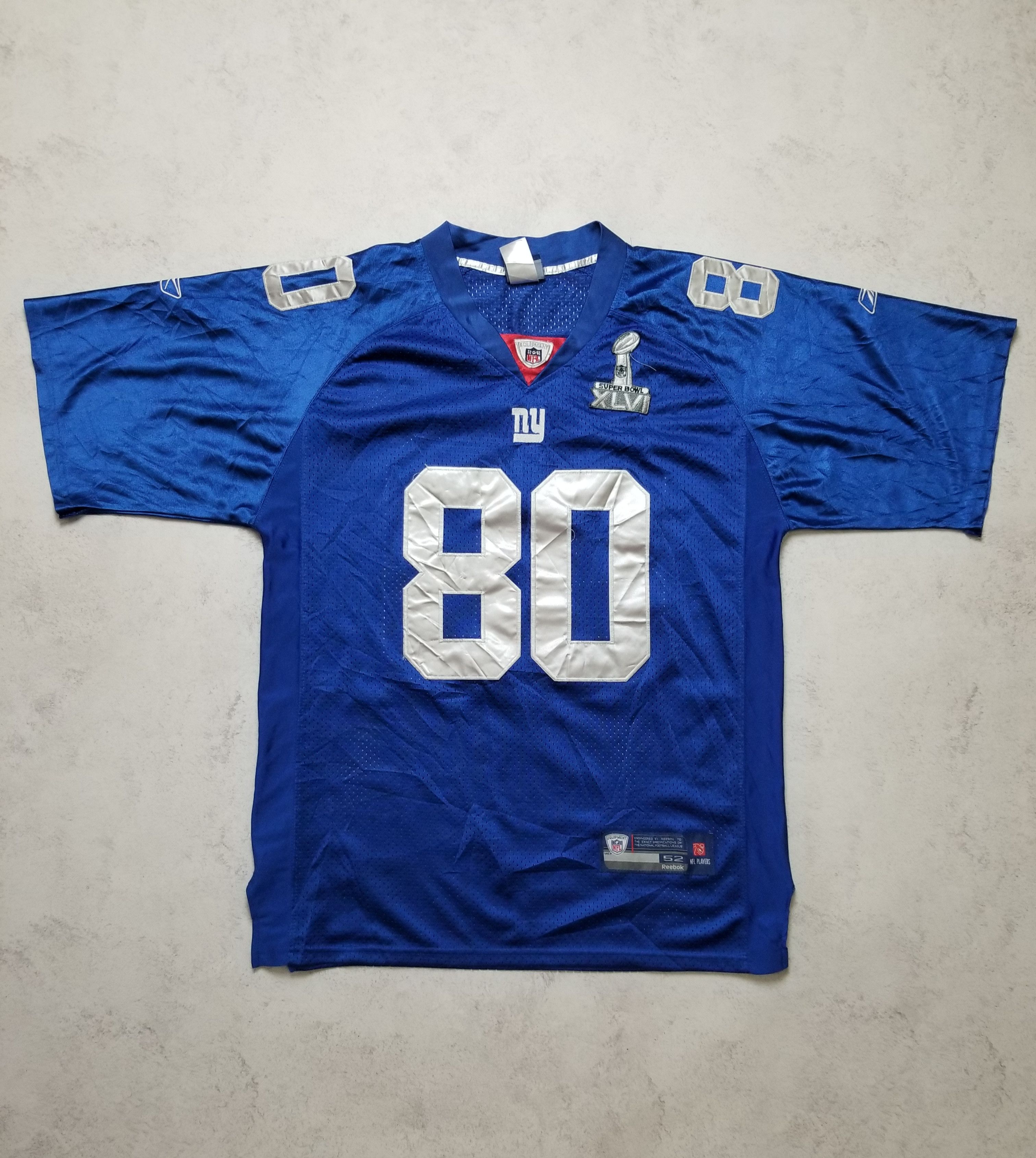Reebok New York Giants Victor Cruz #80 Super Bowl NFL Sewn Jersey Size US XL / EU 56 / 4 - 1 Thumbnail