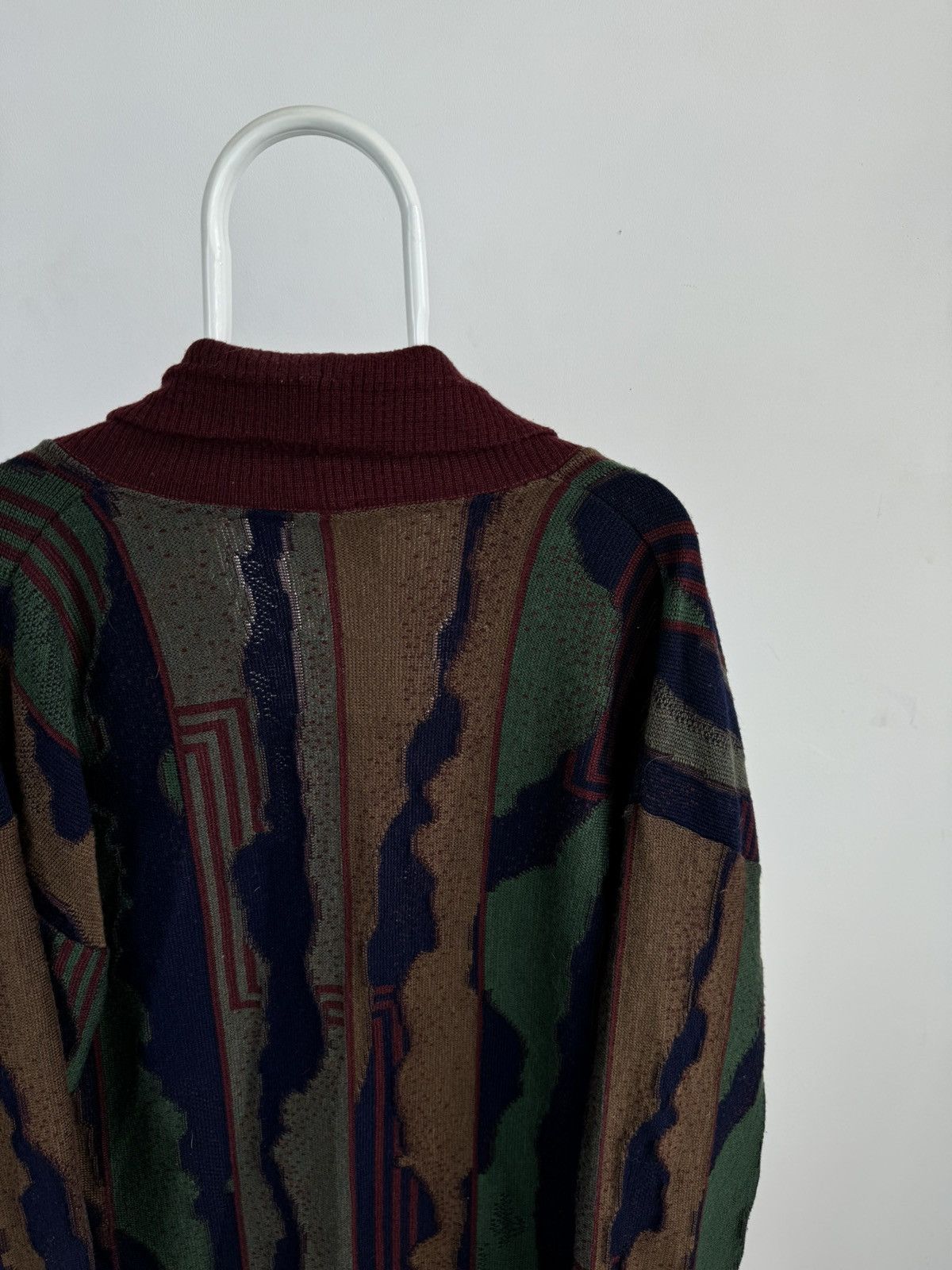 Vintage Vintage Pierre Sangan Multicolour Coogi Style Cardigan Size US XXL / EU 58 / 5 - 2 Thumbnail