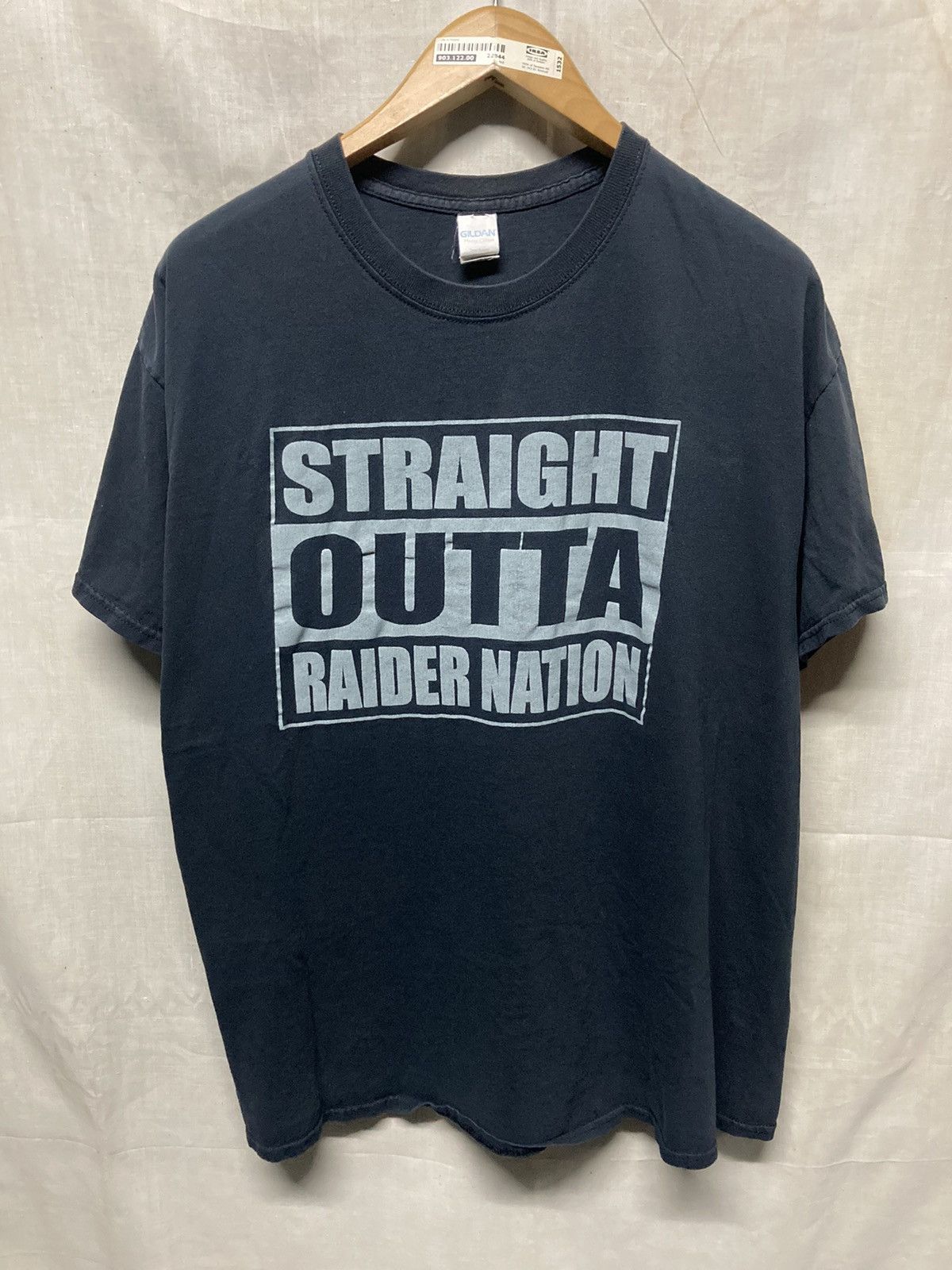 Rap Tees × Vintage Straight Outta Raider Nation Rap Tee Size US XL / EU 56 / 4 - 1 Thumbnail