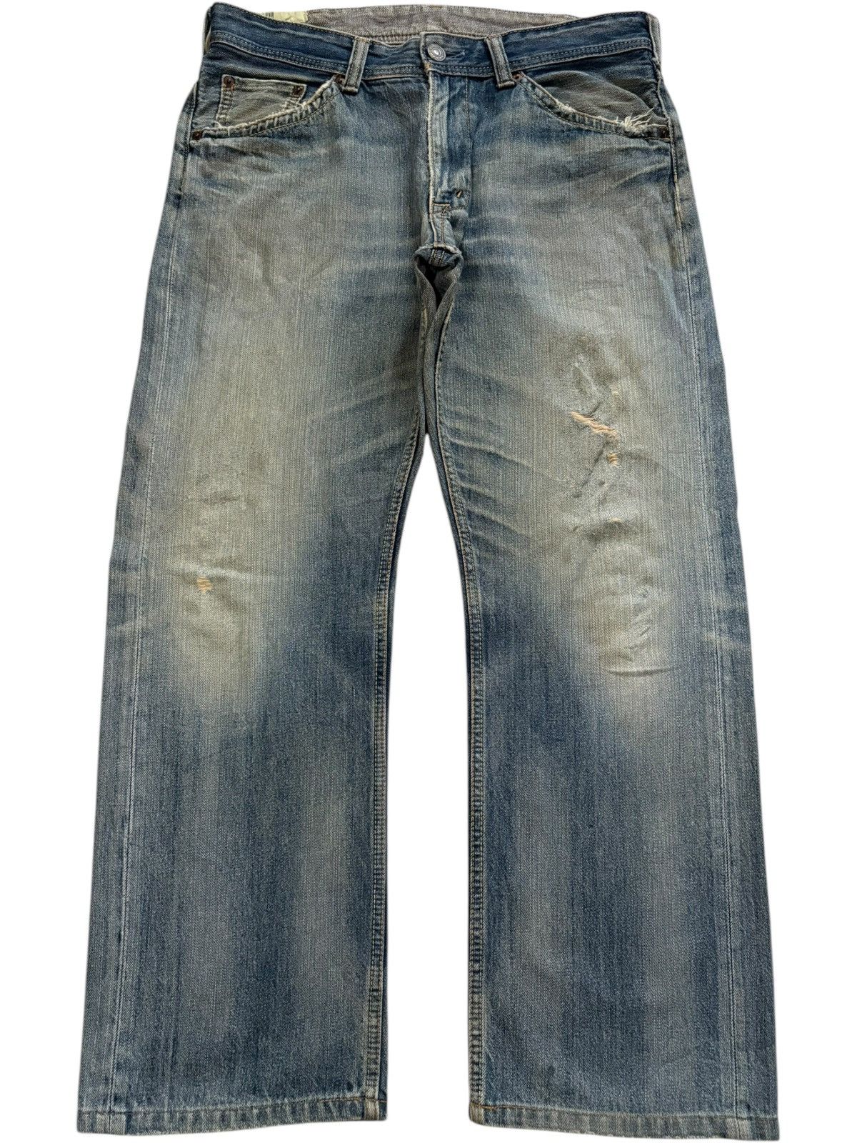 Japanese Brand Vintage Japanese Brand Faded Rusty Wash Distress Baggy Jeans Size US 34 / EU 50 - 1 Thumbnail