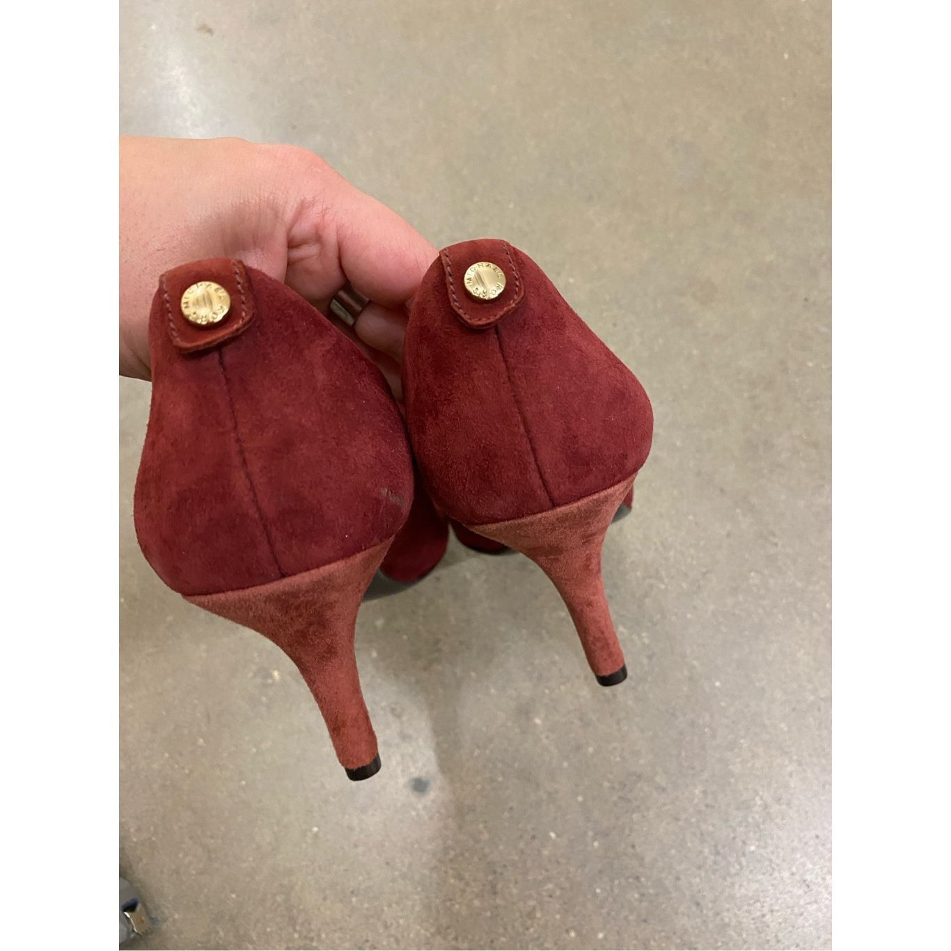 Michael Kors Michael Kors Leather/Suede Red Maroon Pumps Dorothy Berry He Size US 6.5 / IT 36.5 - 3 Thumbnail