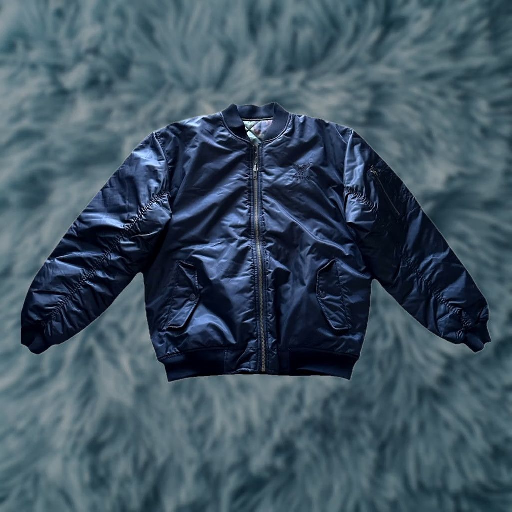 Avirex VINTAGE AVIREX Reversible Bomber Jacket Camo Black Flight Jacket Size Medium Y2K Size US M / EU 48-50 / 2 - 1 Thumbnail