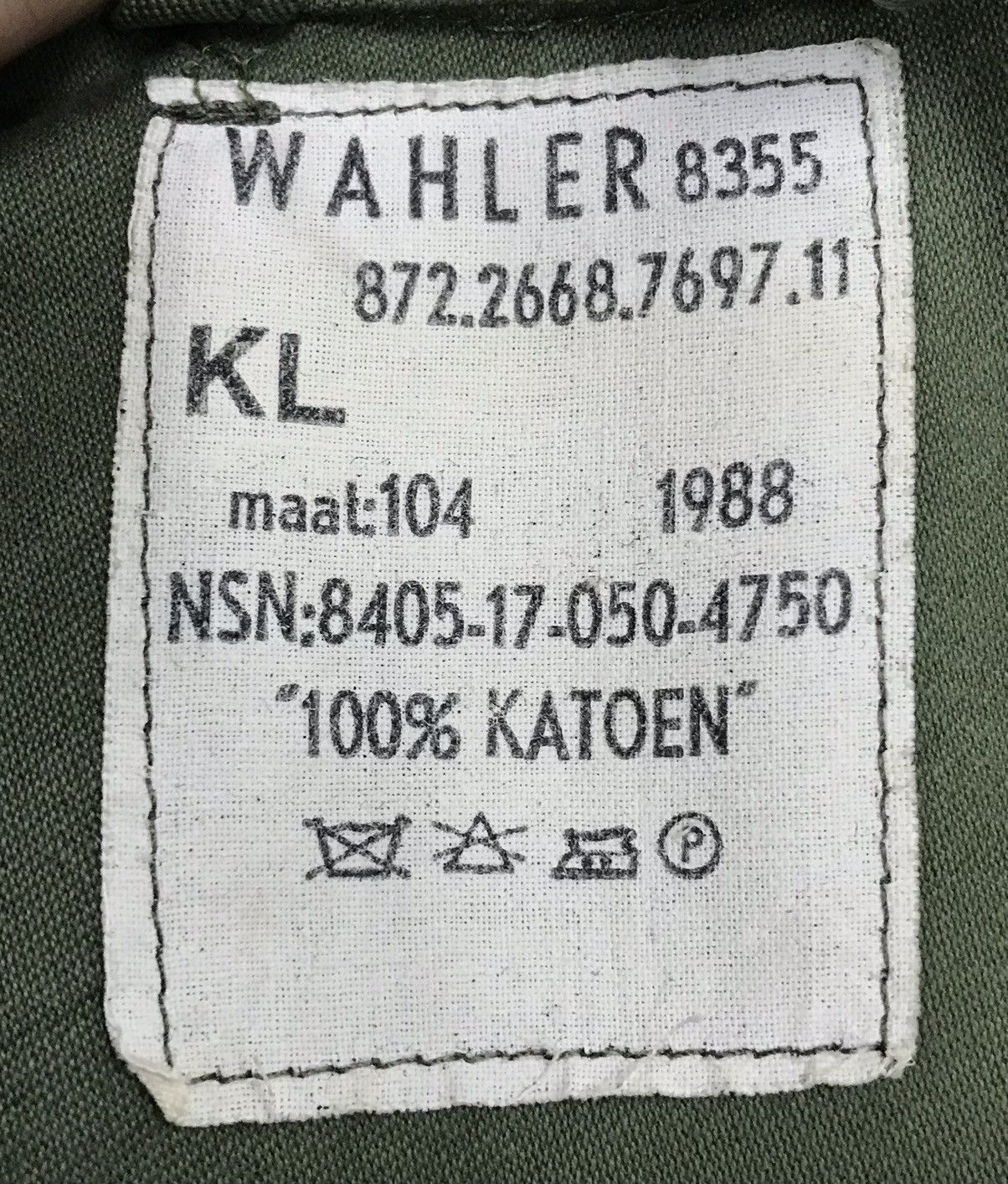 Vintage Vintage Military Wahler Jacket Size US L / EU 52-54 / 3 - 15 Thumbnail
