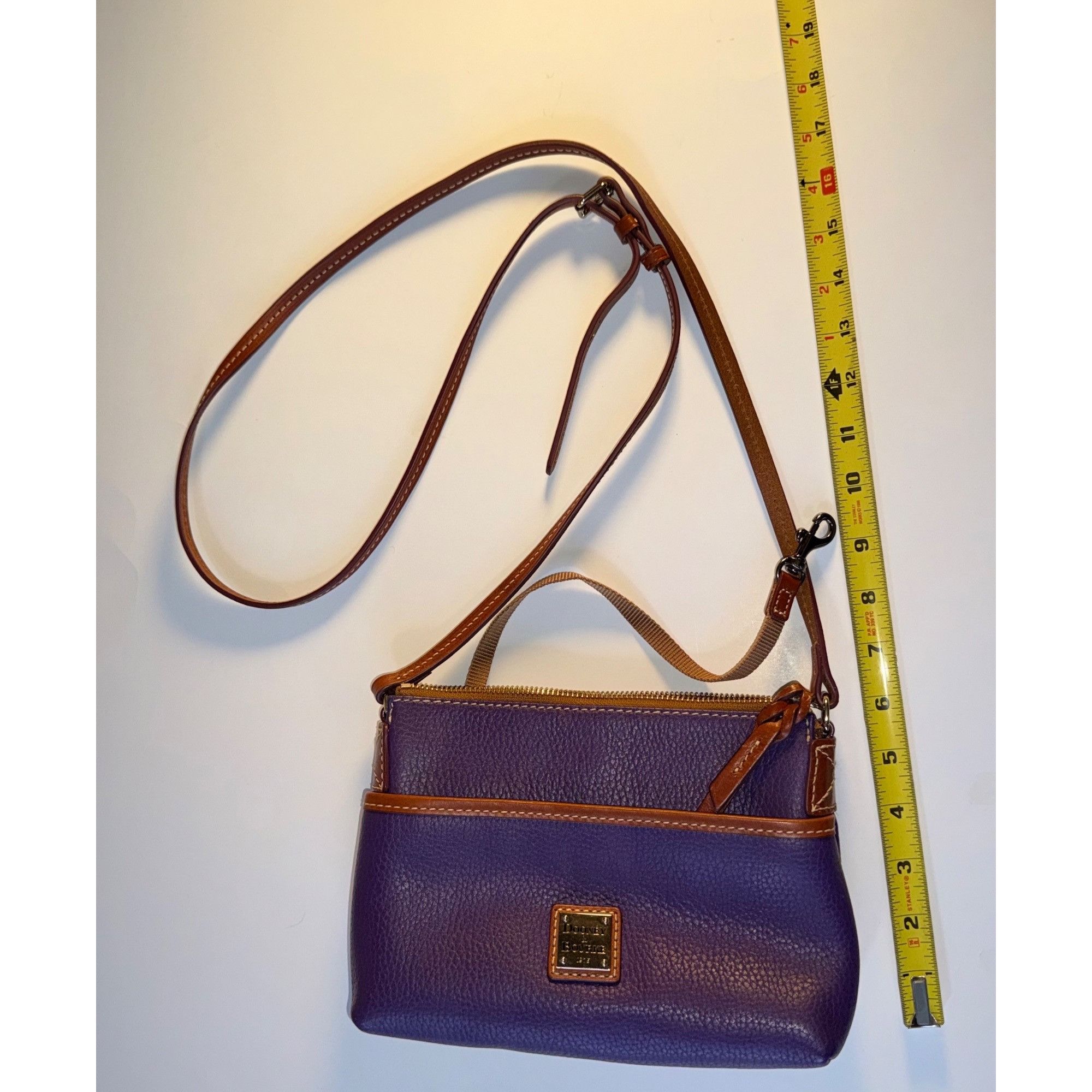 Dooney & Bourke Dooney & Bourke Pebble Grain Leather Crossbody - Deep Violet Size ONE SIZE - 10 Thumbnail