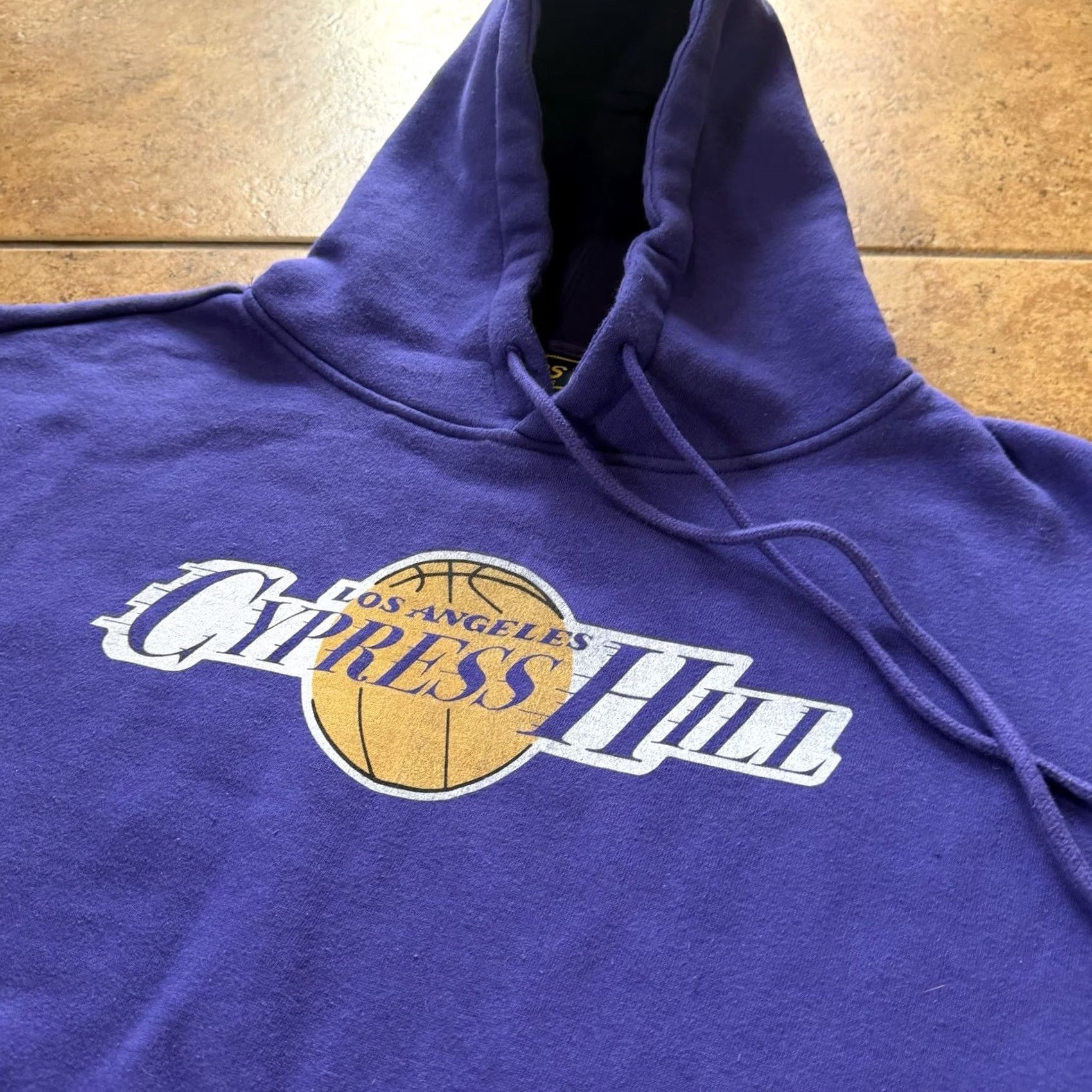 Vintage VINTAGE Cypress Hill Hoodie XL Purple Hip Hop Lakers Rap Graphic Rare Mens Sweater Pullover Knit Embroidered Long Sleeve Casual Size US XL / EU 56 / 4 - 2 Thumbnail