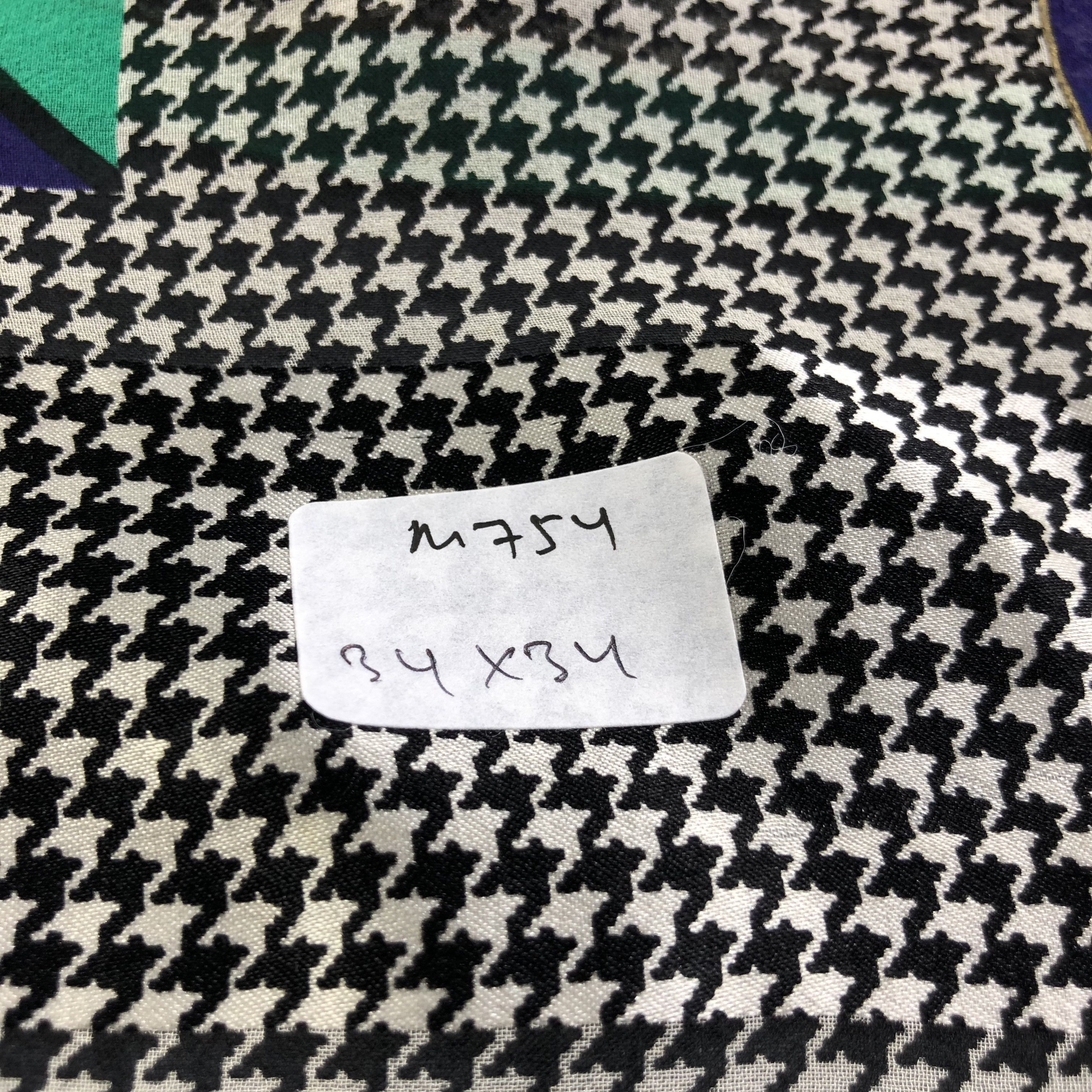 Japanese Brand Jun Ashida Houndstooth Silk Scarf M754 Size ONE SIZE - 8 Thumbnail