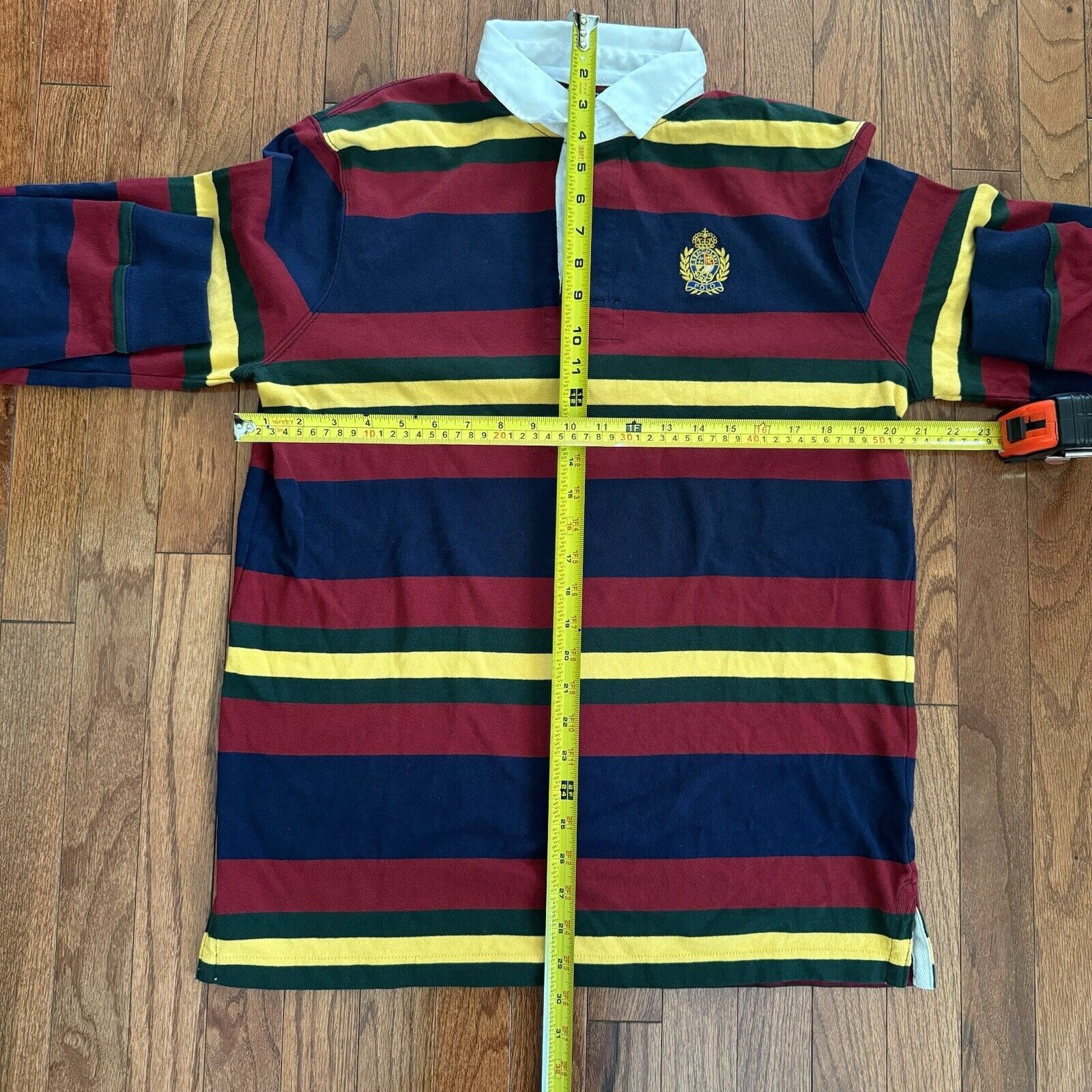 VTG Polo Ralph Lauren Long Sleeve Colorblock Polo Shirt M