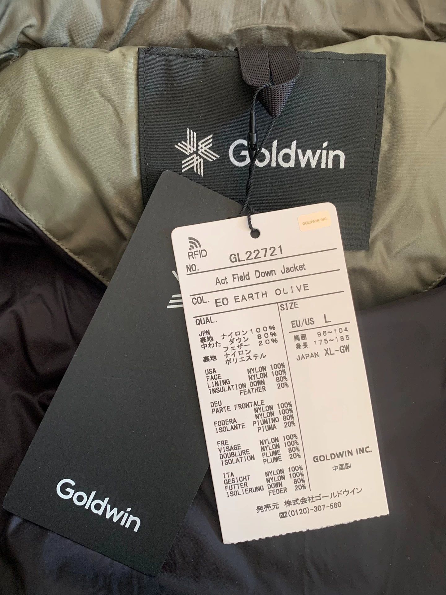 Goldwin Goldwin Lifestyle Down-Filled Warm Jacket GL22721 L (New) Size US L / EU 52-54 / 3 - 3 Thumbnail