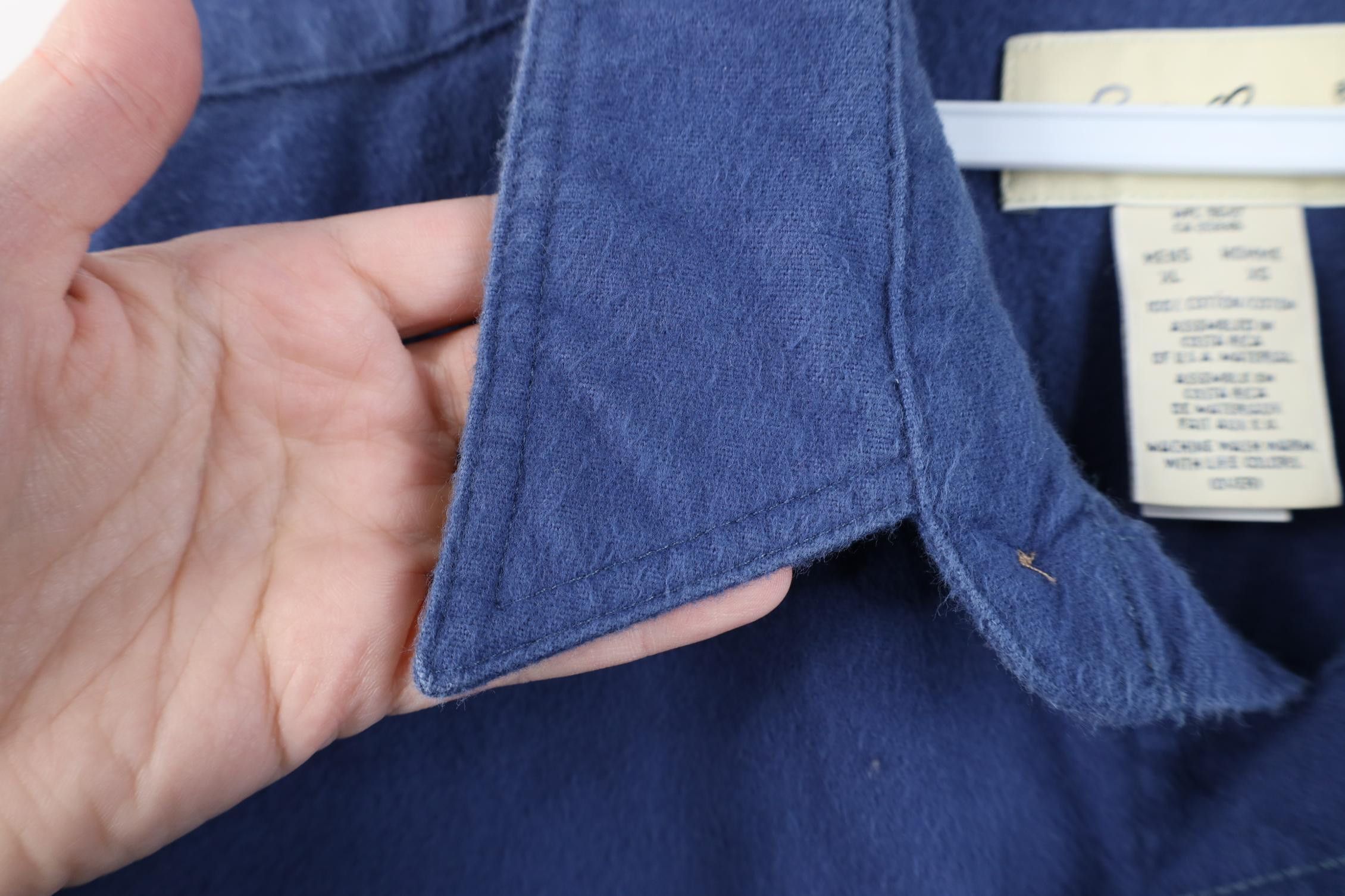Eddie Bauer Vintage 90s Eddie Bauer Chamois Cloth Button Shirt Blue Size US XL / EU 56 / 4 - 7 Thumbnail