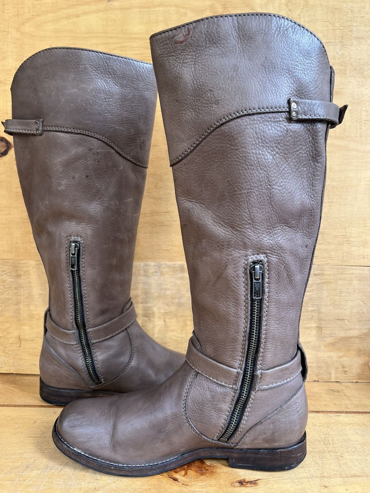 Frye Frye 'Phillip Riding' Tall Dark Brown Leather Boots Size US 8.5 / IT 38.5 - 6 Thumbnail