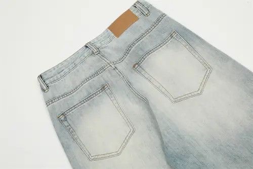 Jean Men's trendy high street washed loose distressed jeans Size US 32 / EU 48 - 6 Thumbnail