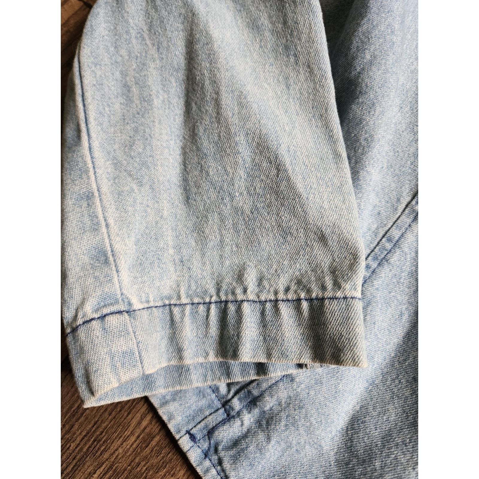 Denime VINTAGE City Girl Jacket Womens Size 10 Blue Plaid Denim 90s Size 32" / US 10 / IT 46 - 4 Thumbnail