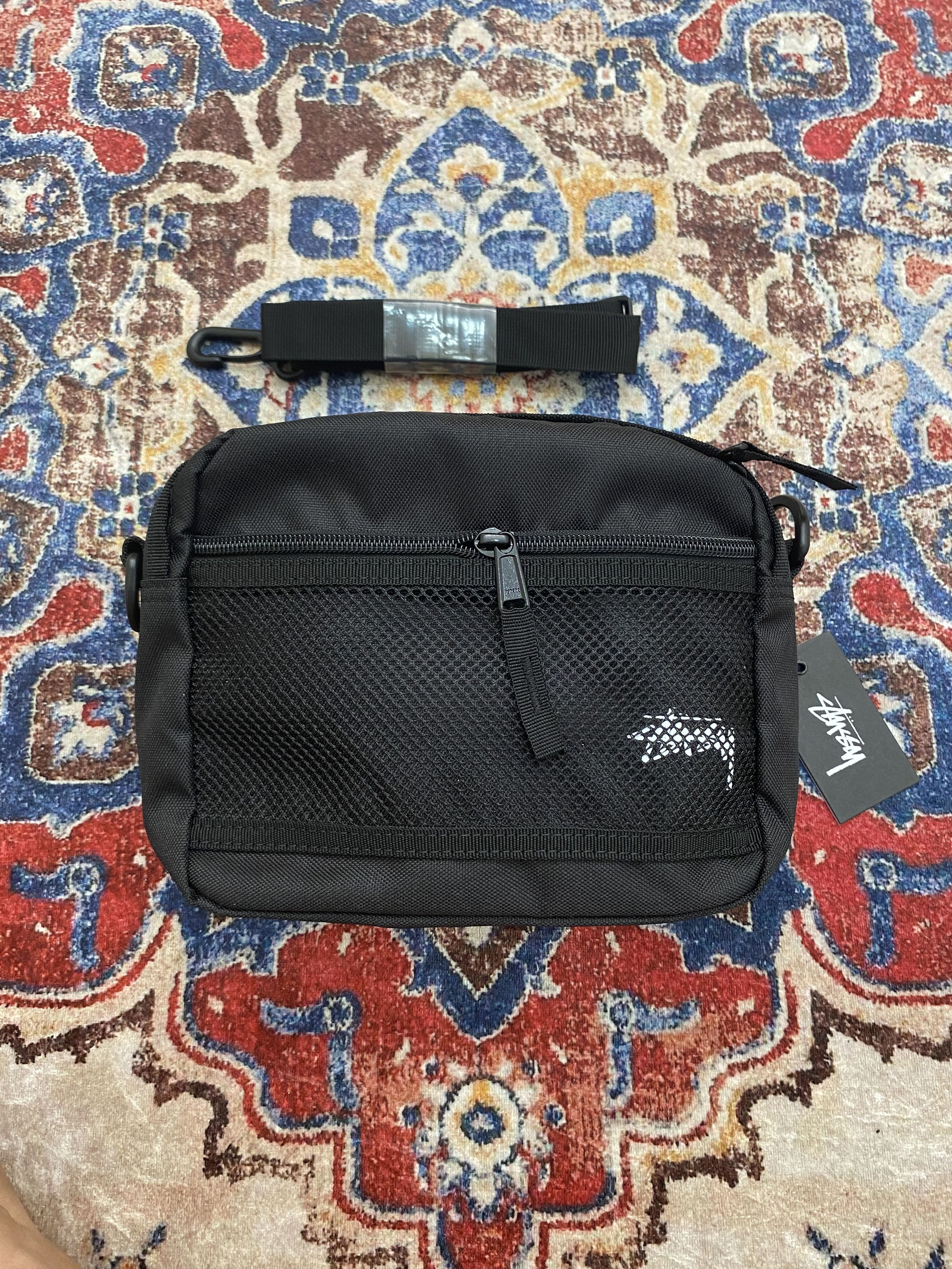 Stussy STUSSY RAFFIA ZIP POUCH (Blue) | Grailed