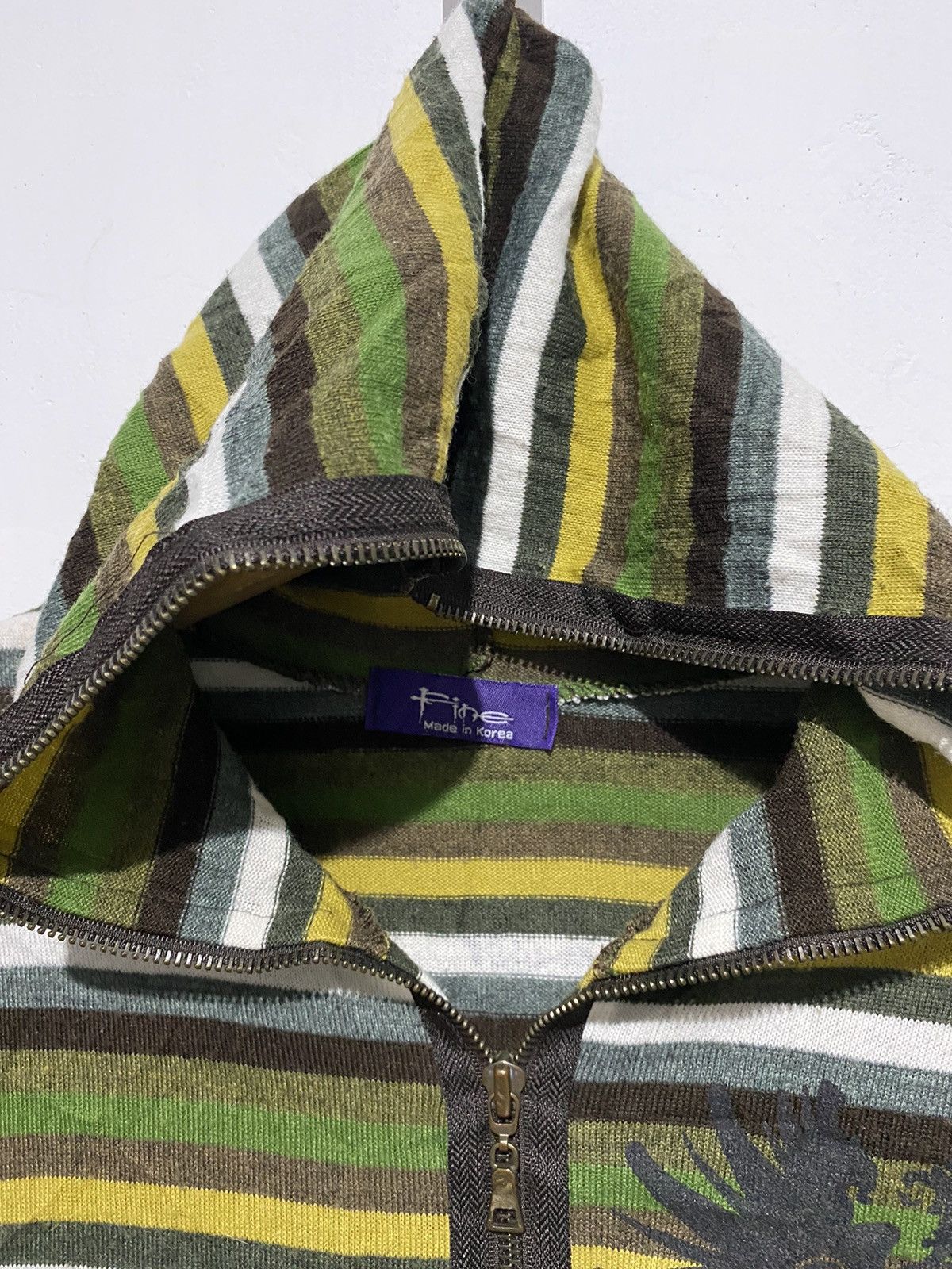 Yasuyuki Ishii Vintage Fine Striped poem zip up hoodie ifsixwasnine style Size US M / EU 48-50 / 2 - 6 Thumbnail