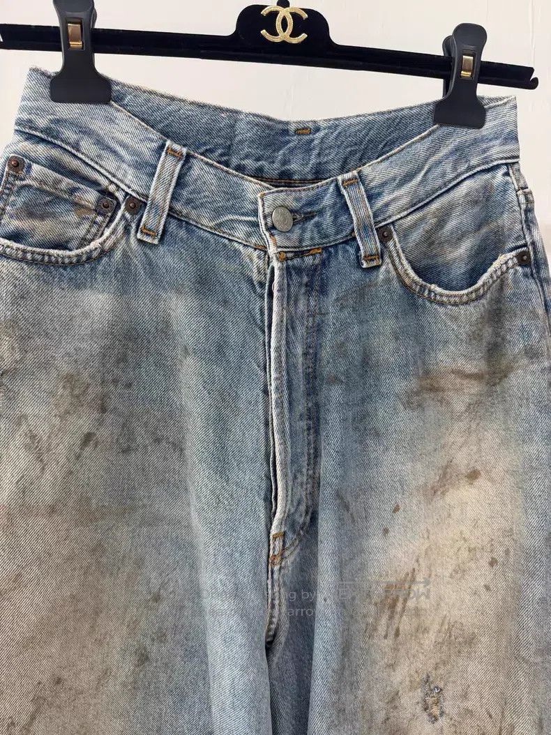 Acne Studios Acne Studios Penicillin Vintage Mud-Dyed Wide Leg Dirty Je Size 40" / US 18 - 3 Thumbnail