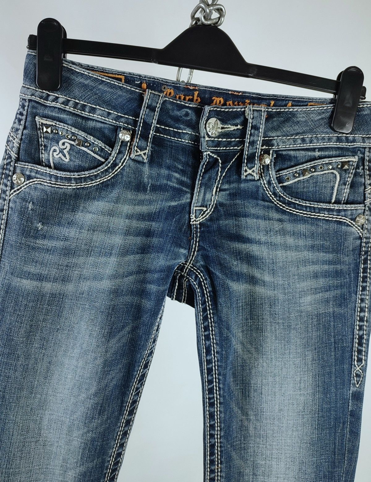 Rock Revival Y2K Rock Revival Rhinestones Embroidered Denim Jeans Size 27" / US 4 / IT 40 - 6 Thumbnail