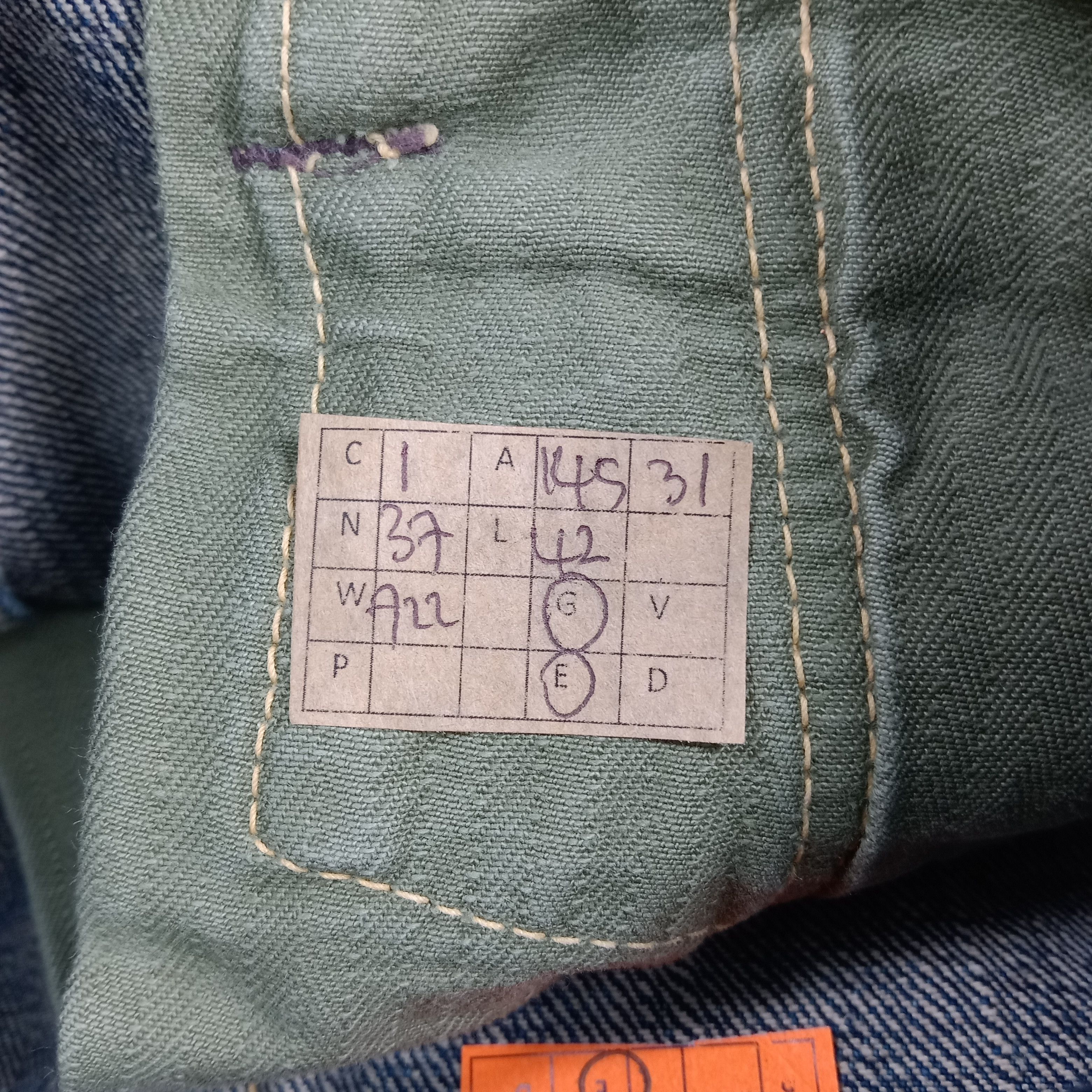 The Real McCoy's Joe McCoy 901 Selvedge Distressed Hem Denim Jeans E1A37 Size US 29 - 13 Thumbnail