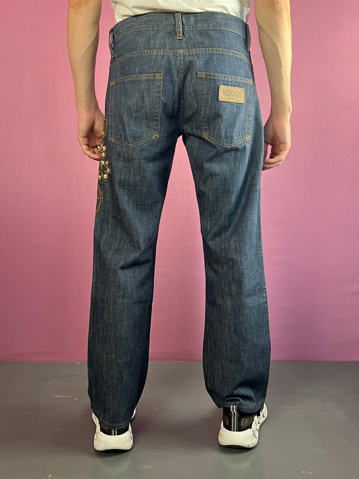 Moschino Y2K Moschino Vintage Mens Embroidered Chameleon Jeans - 32 Size US 32 / EU 48 - 3 Thumbnail