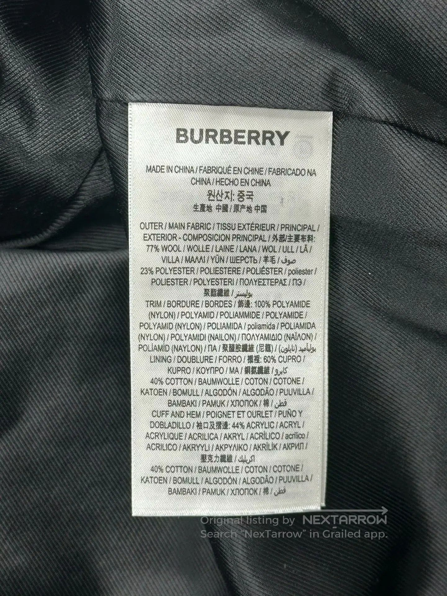 Burberry Burberry Black Back Letter Logo Zipper Teddy Fleece Jacket Size XS / US 0-2 / IT 36-38 - 3 Thumbnail