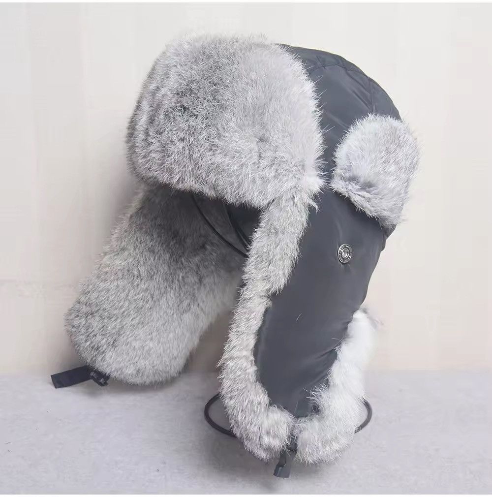Other Real Rabbit Fur Bomber Hats Size ONE SIZE - 1 Thumbnail