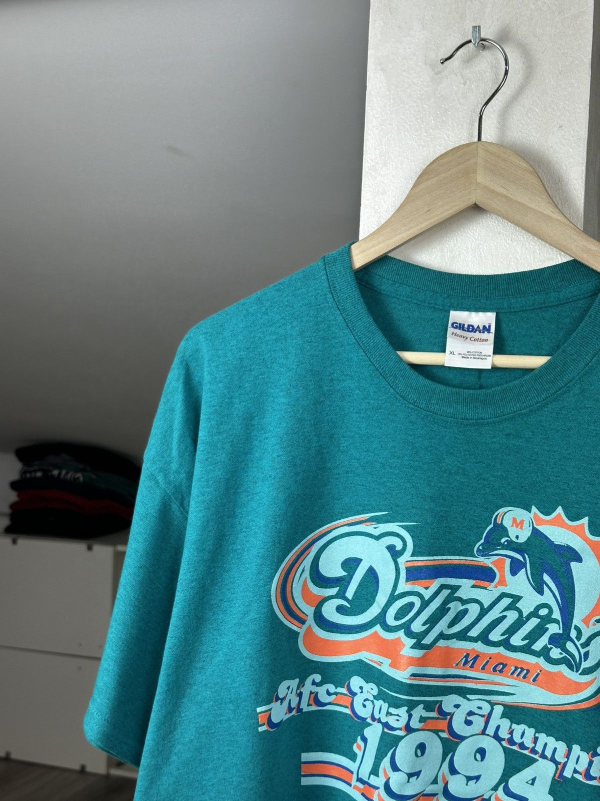 NFL Vintage 90s NFLP Miami Dolphins 1994 T Shirt Size US XL / EU 56 / 4 - 2 Thumbnail