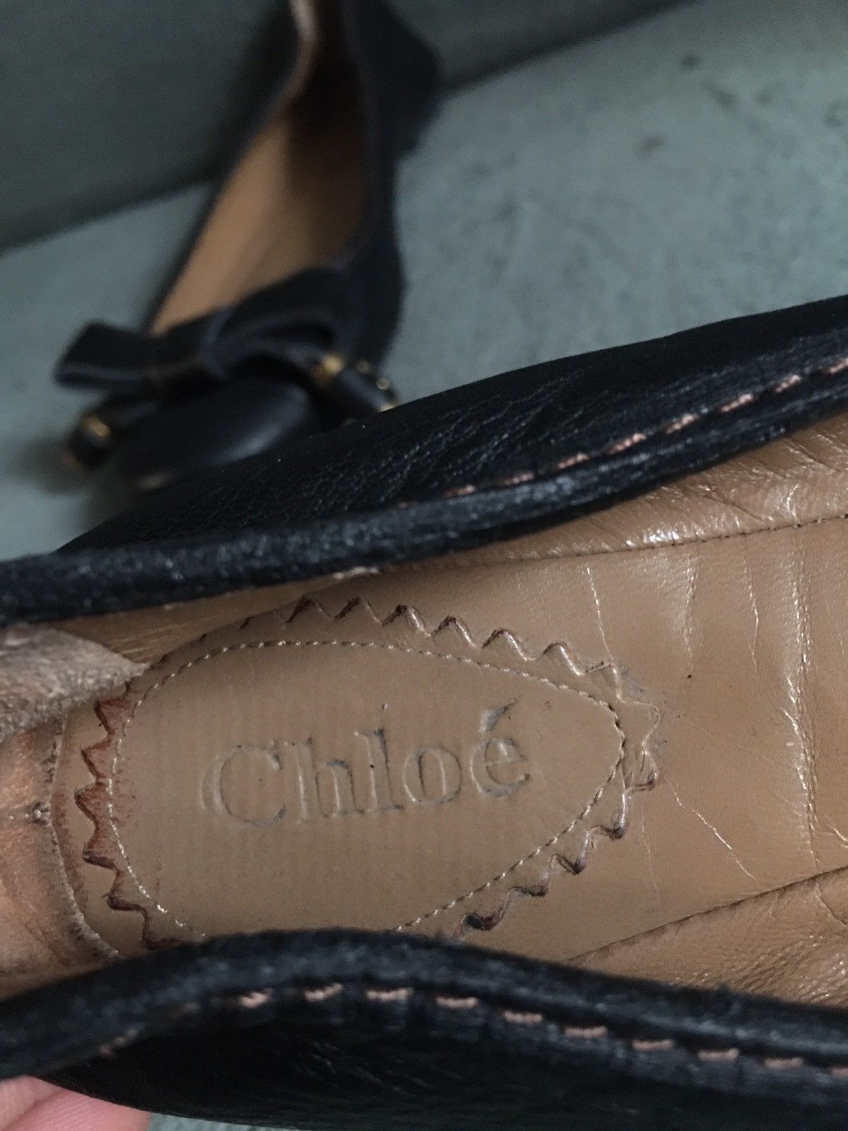 Chloe CHLOE Leather Black Flats Pumps EU 37 Size US 7 / IT 37 - 7 Thumbnail