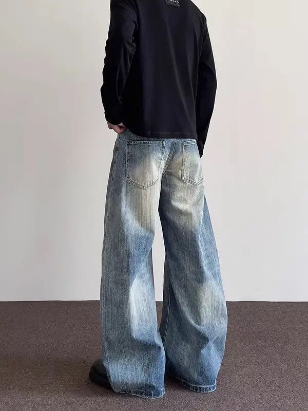 Vintage VIBE Vintage curved knife washed baggy banana shaped jeans Size US 34 / EU 50 - 4 Thumbnail