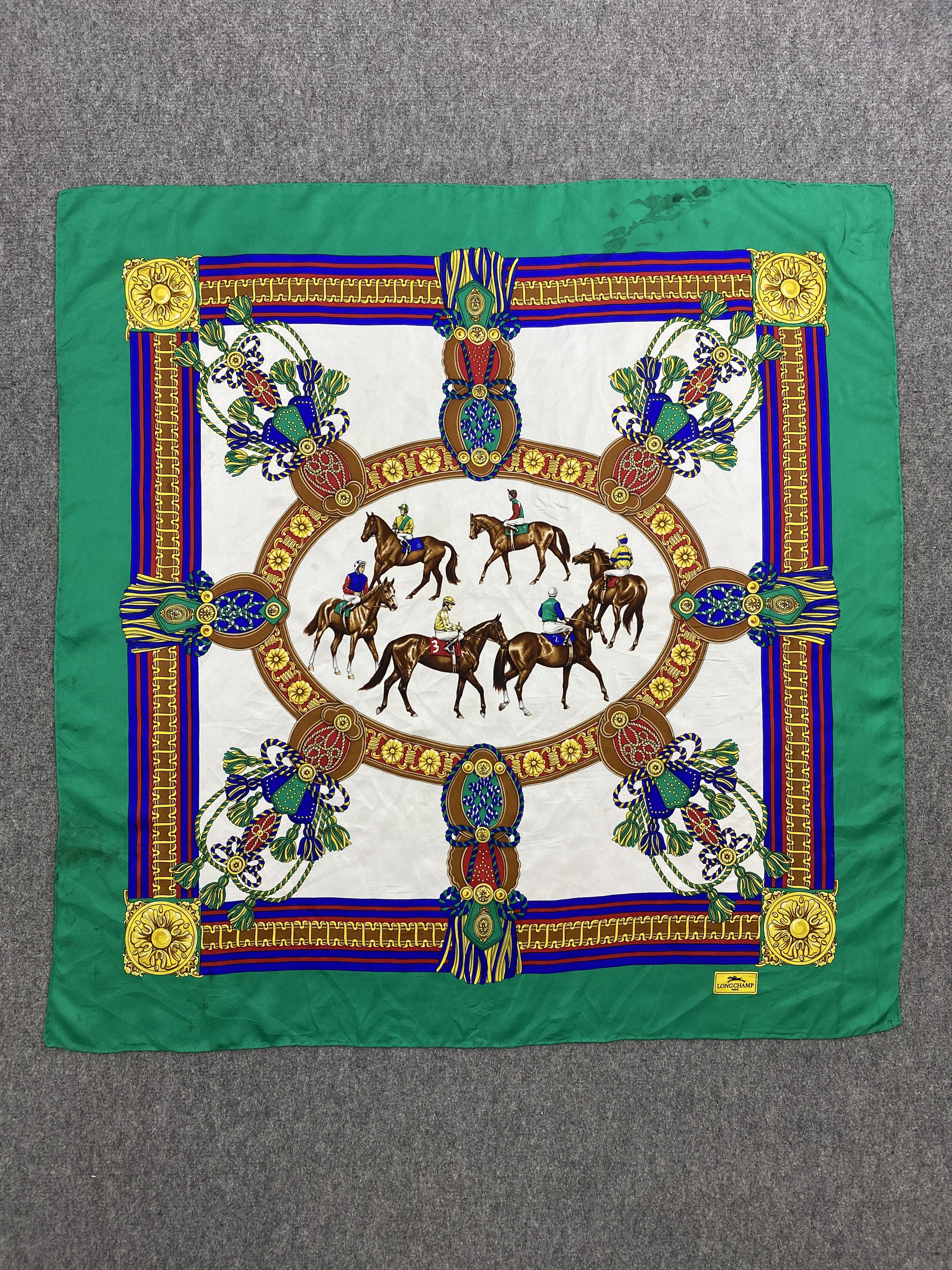 Longchamp Vintage Longchamp Silk Scarf SN0003 Size ONE SIZE - 5 Thumbnail