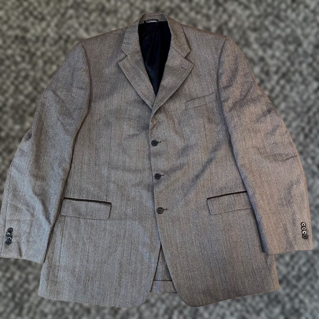 John Varvatos VINTAGE John Varvatos Sport Coat USA Mens 52XL Herringbone 3 Button Blazer Wool Alpaca Size 52R - 1 Thumbnail