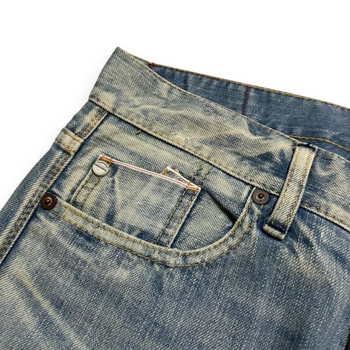 Japanese Brand ORIGINAL NEW YORK PARIS SELVEDGE JEANS DENIM Size US 30 / EU 46 - 4 Thumbnail
