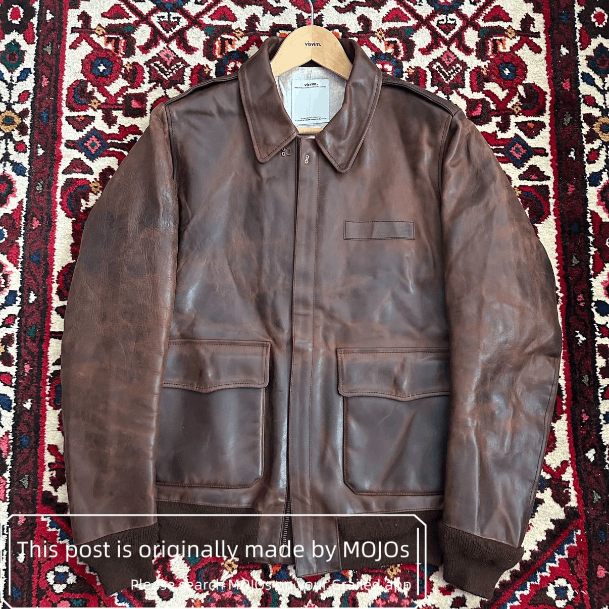 Visvim Visvim elmendorf A-2 leather jacket | Grailed