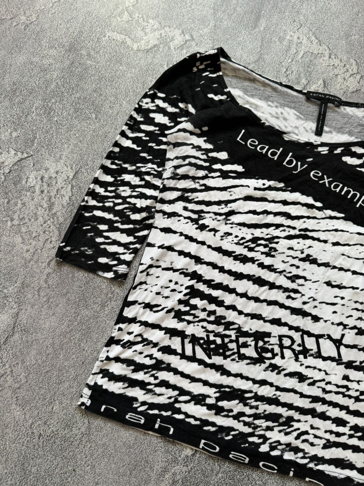 Sarah Pacini × Vintage Sarah Pacini 1size all printed top tee long sleeve Size S / US 4 / IT 40 - 4 Thumbnail