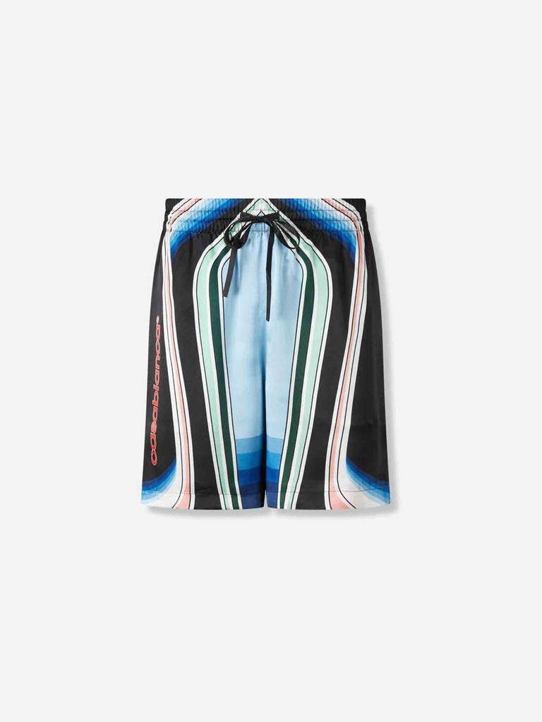 Casablanca os11x0326 Silk Print Bermudas Shorts in Multicolor Size US 34 / EU 50 - 1 Thumbnail