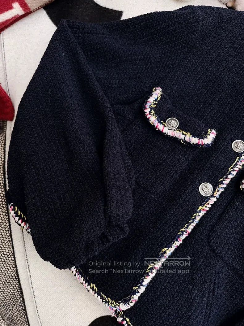 Chanel Chanel 21P dark blue colourful rolled edge two-pocket lant Size XS / US 0-2 / IT 36-38 - 2 Thumbnail