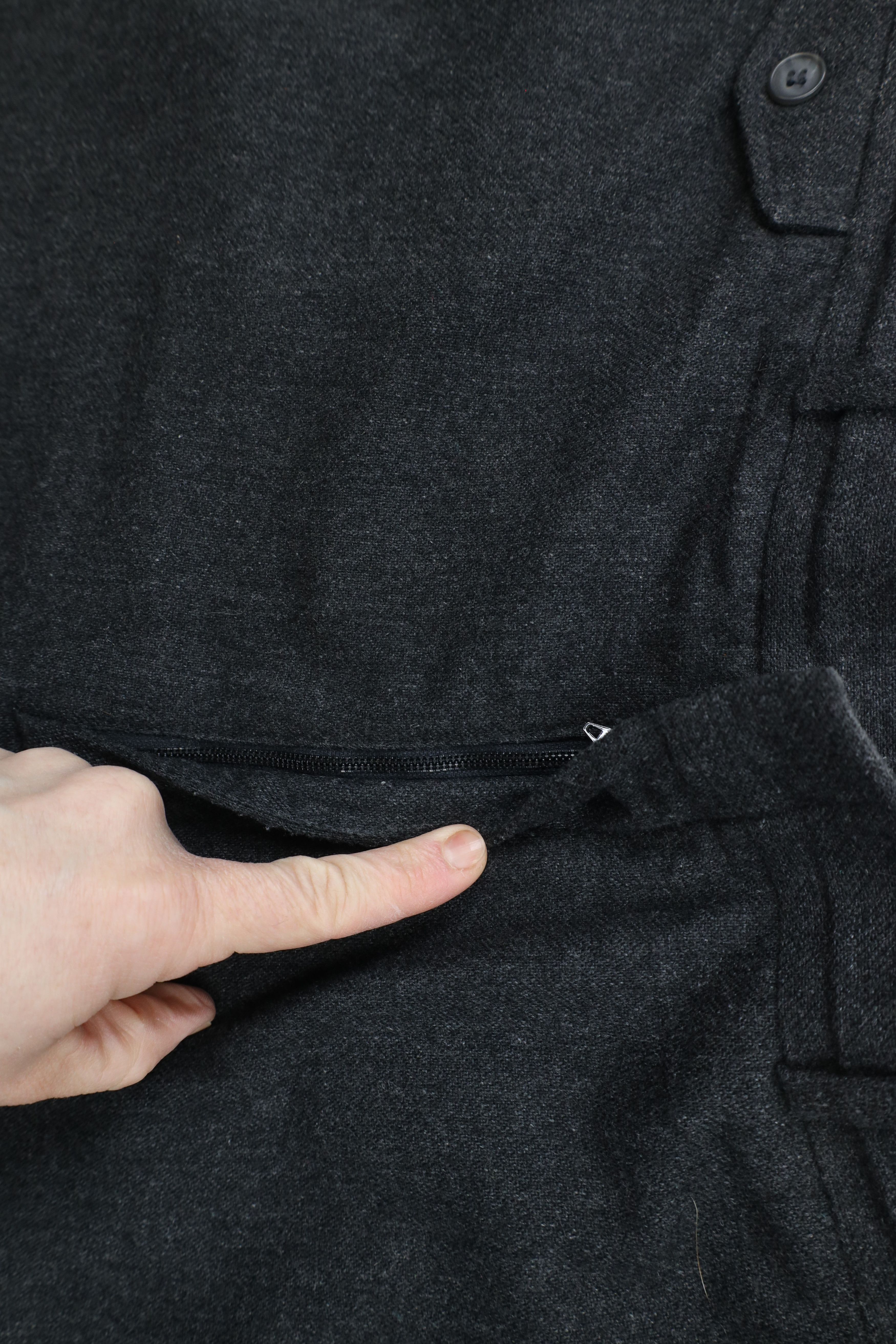 Vintage Vintage 70s Streetwear Flared Wide Leg Chino Pants Dark Gray Size US 34 / EU 50 - 6 Thumbnail